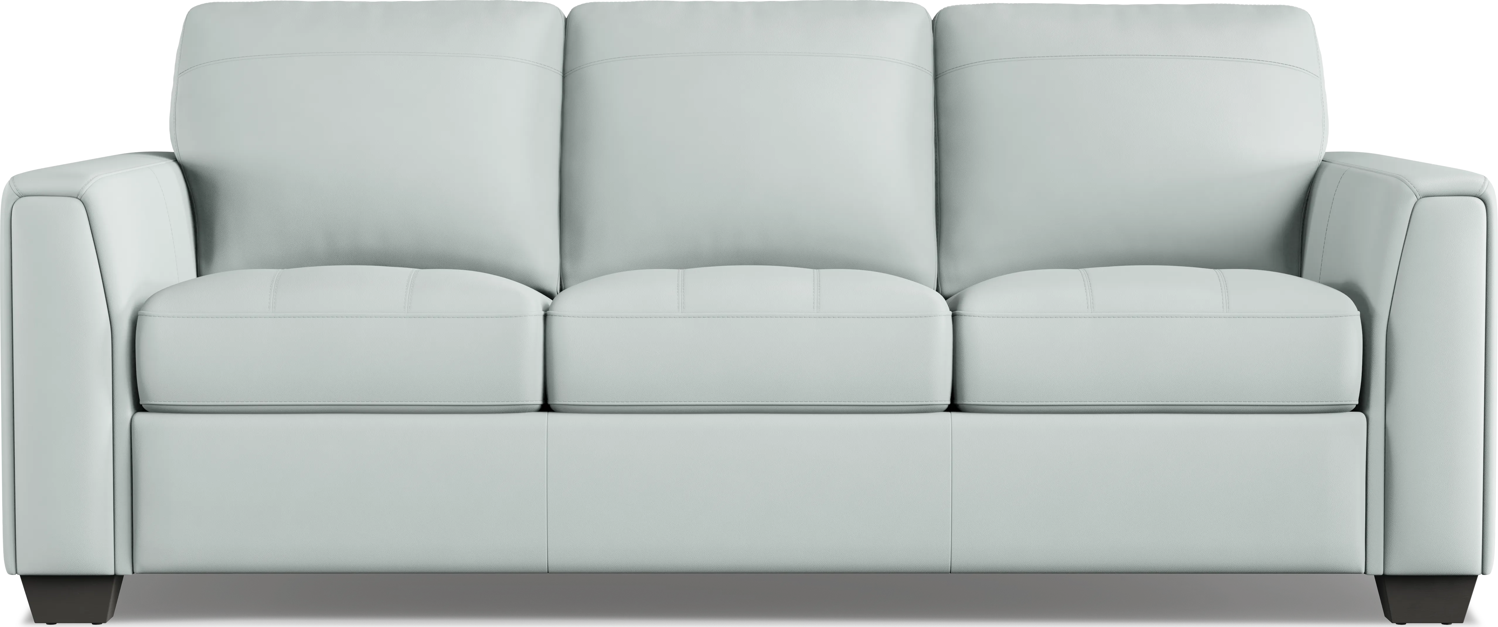 Kelly Aqua Leather Sofa - Thumbnail - Image 1