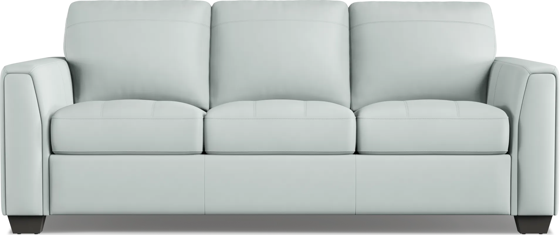 Kelly Aqua Leather Sofa