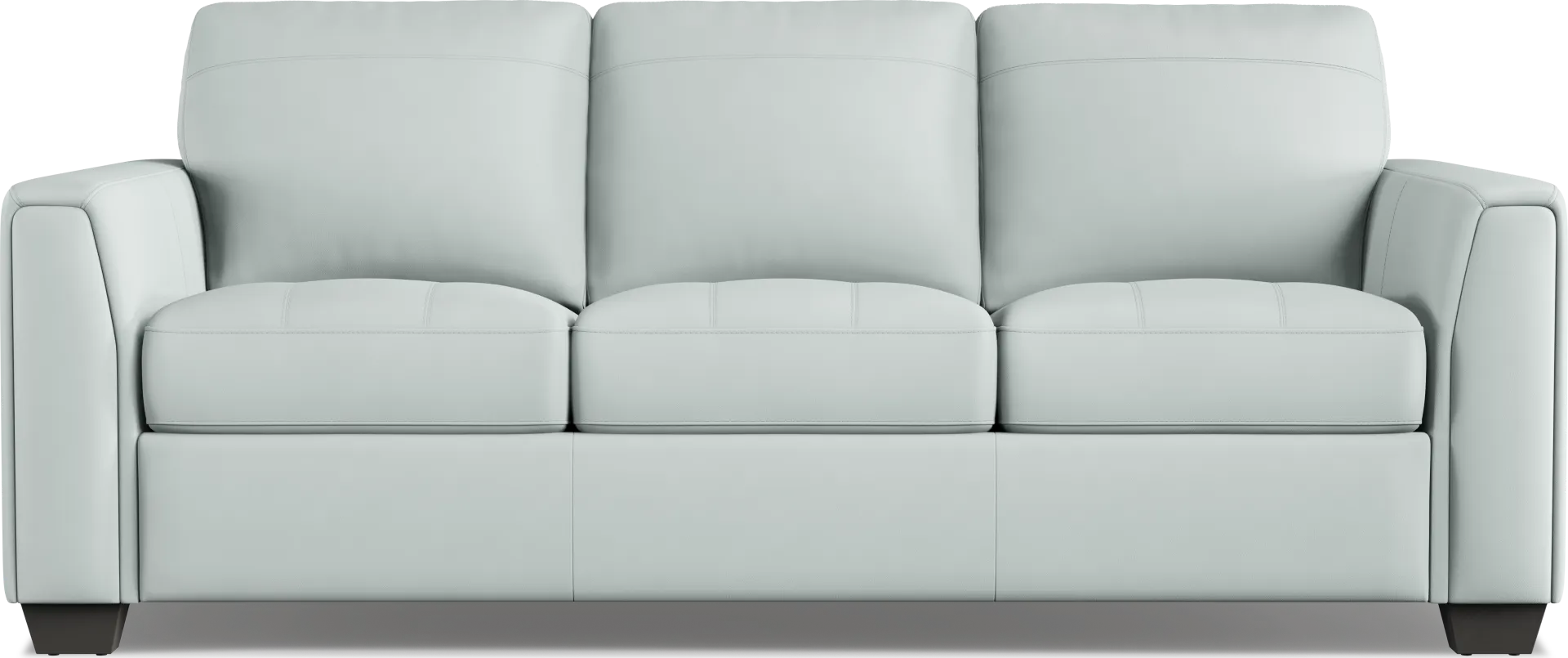 Kelly Aqua Leather Sofa - Image 1