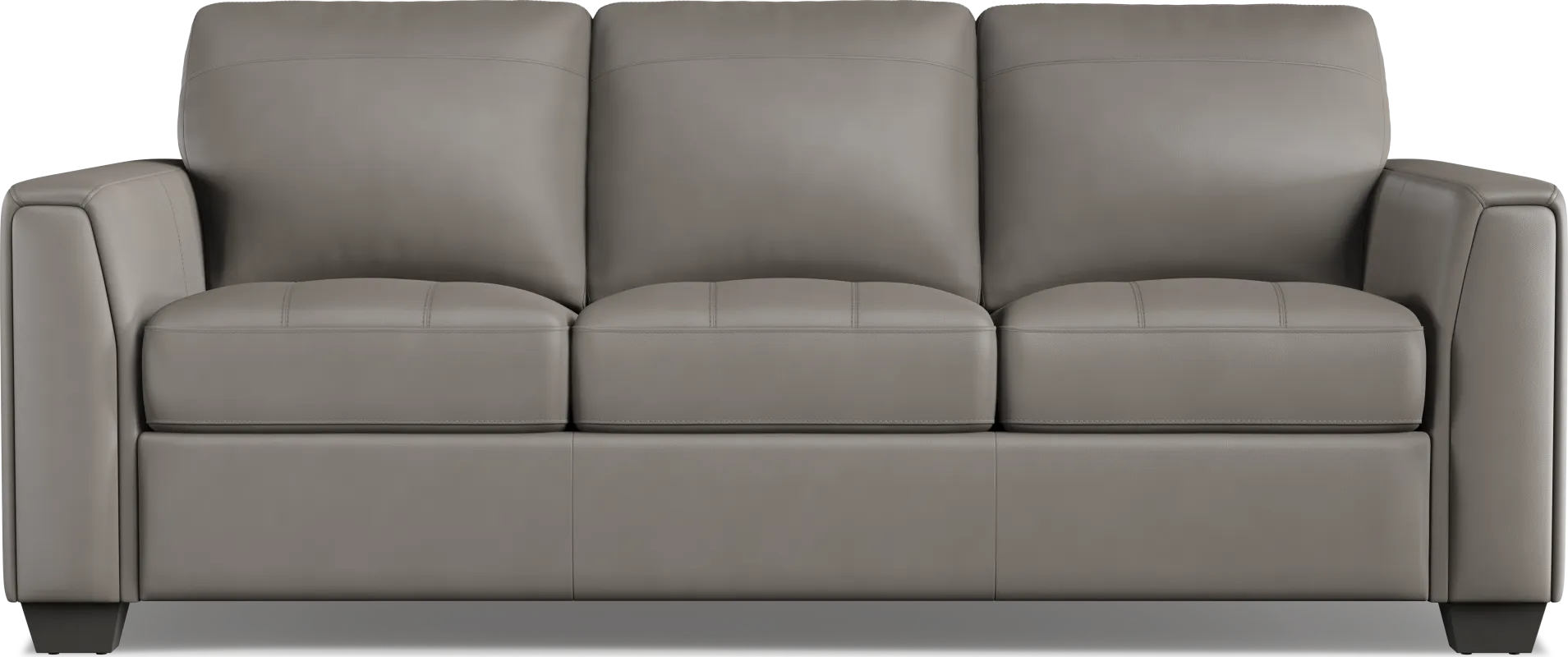 Kelly Gray Leather Gel Foam Sleeper Sofa