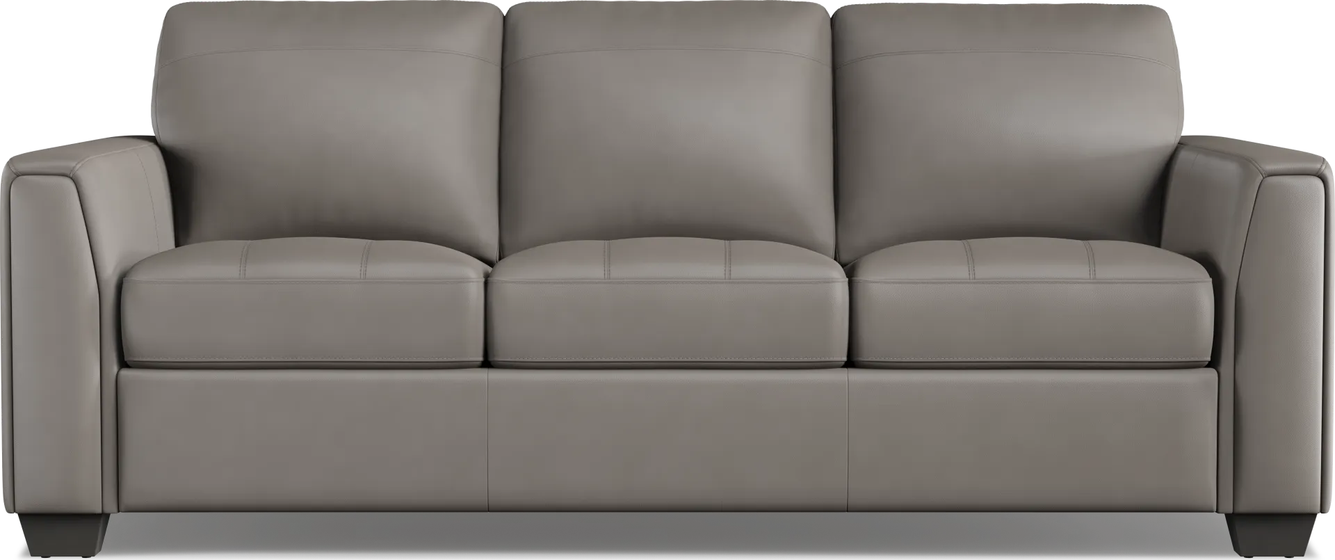 Kelly Gray Leather Sofa - Image 2