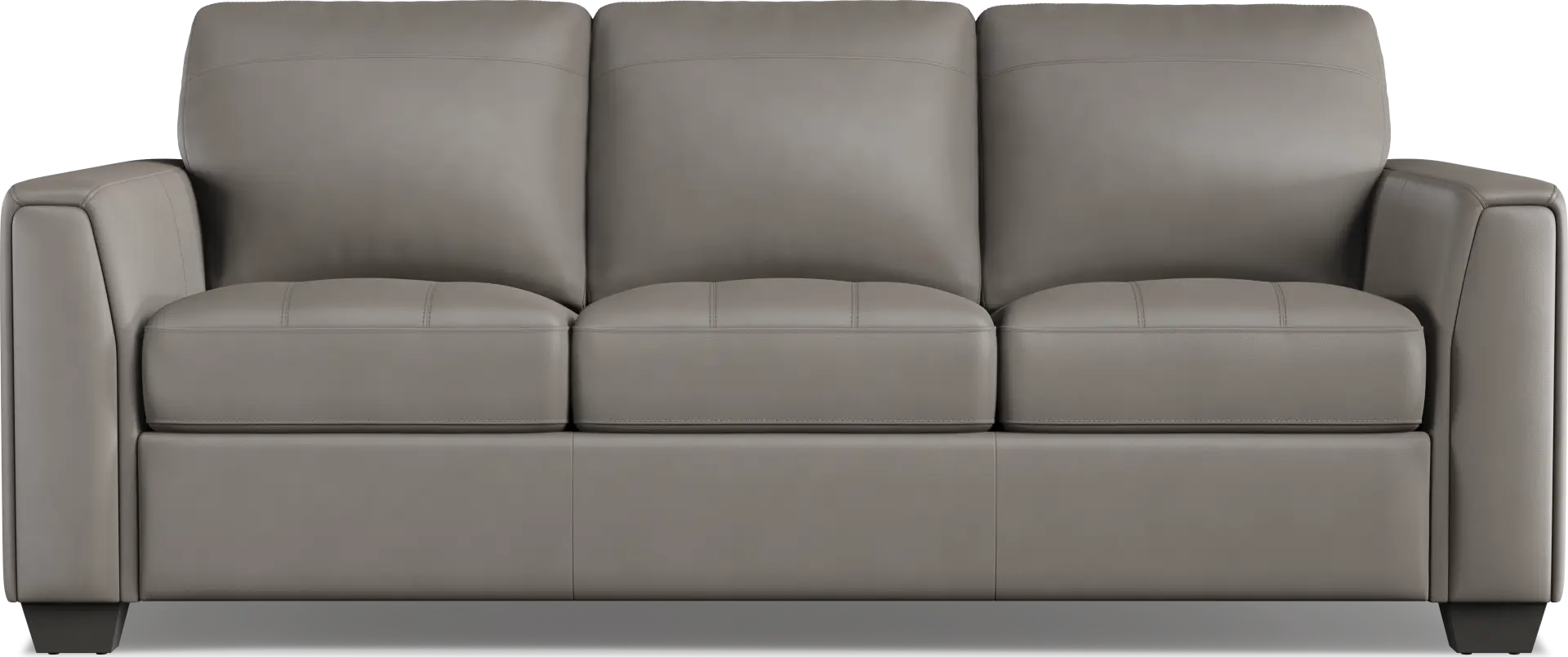 Kelly Gray Leather Sleeper Sofa