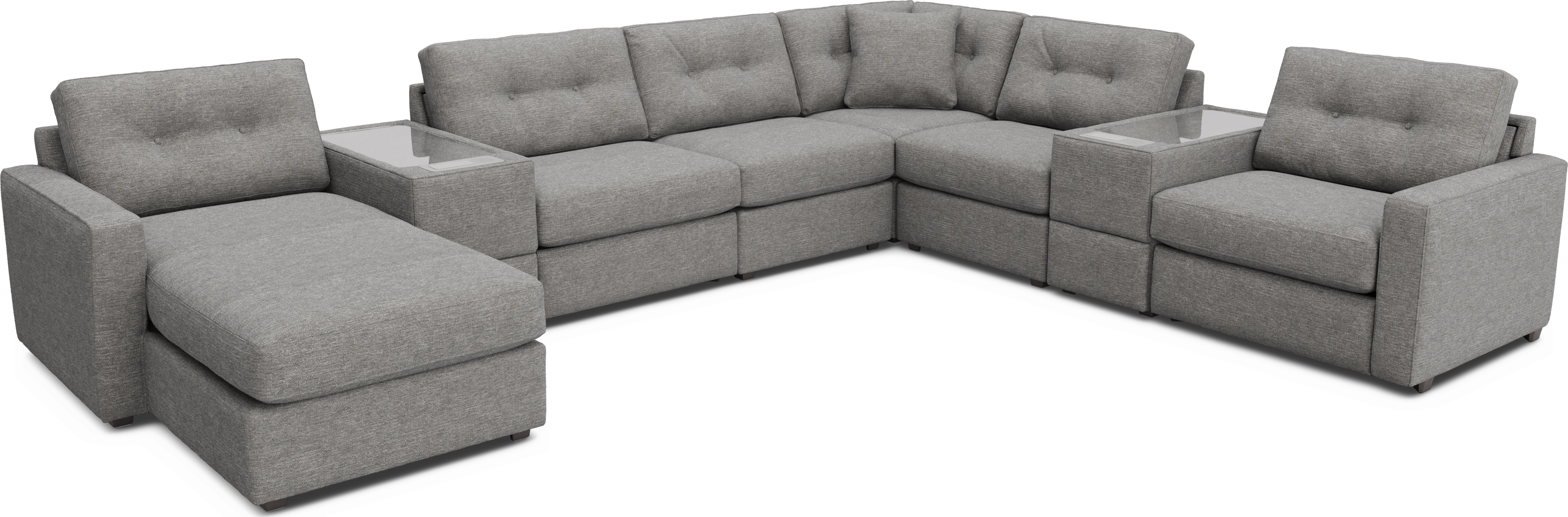 Gray 8 Pc ModularOne with Media Consoles - Thumbnail - Image 1