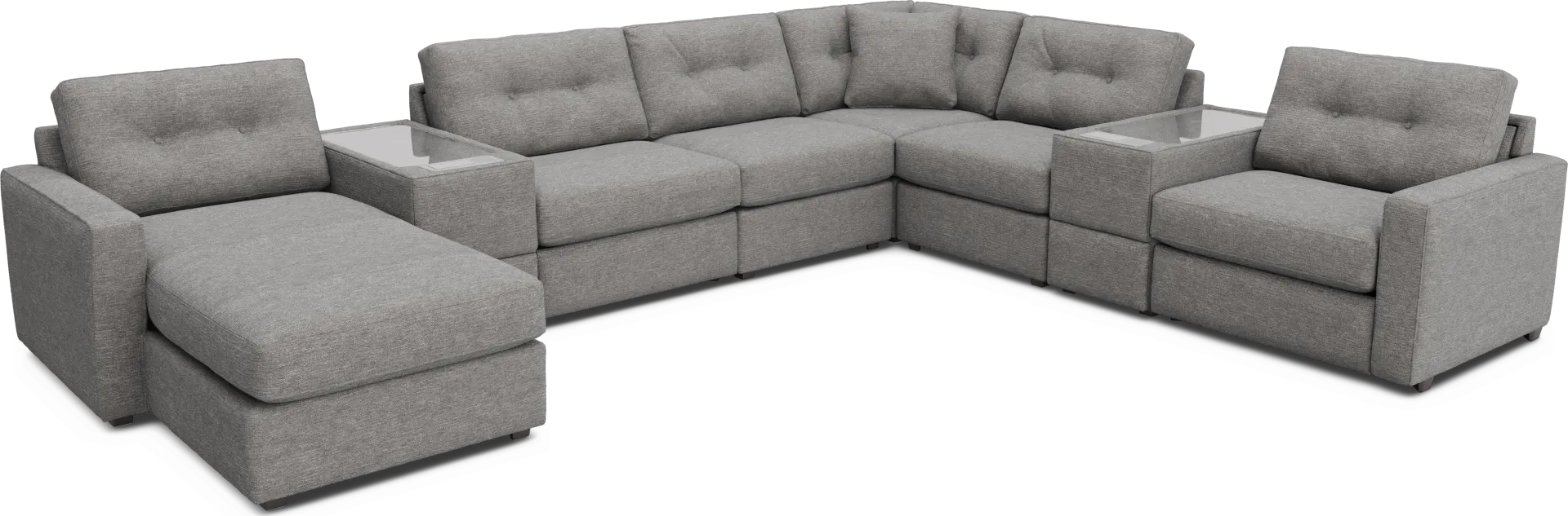 Gray 8 Pc ModularOne with Media Consoles - Image 1