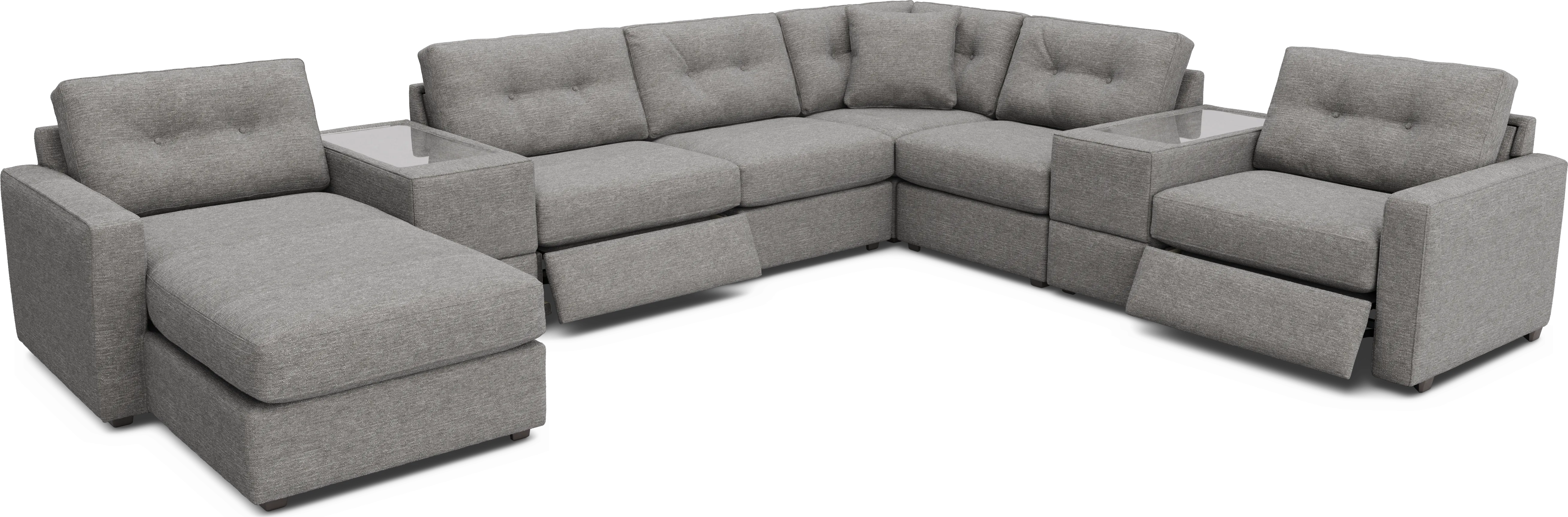 Gray 8 Pc Power Reclining ModularOne - Thumbnail - Image 1