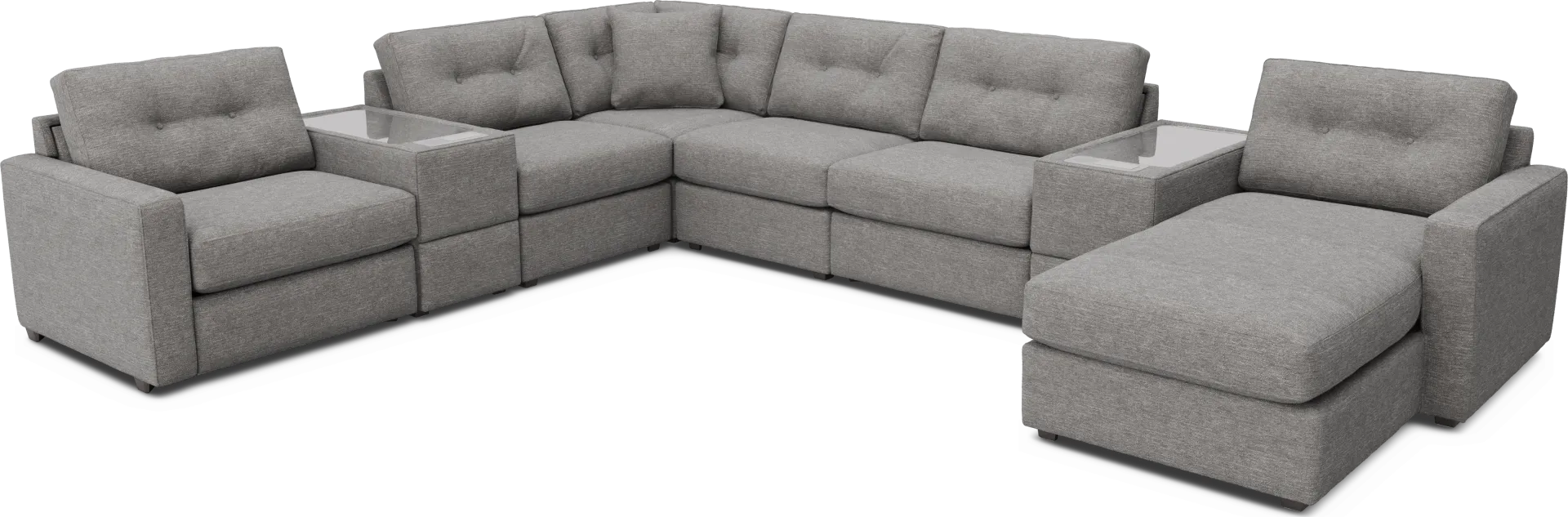 Gray 8 Pc ModularOne with Media Consoles - Image 1