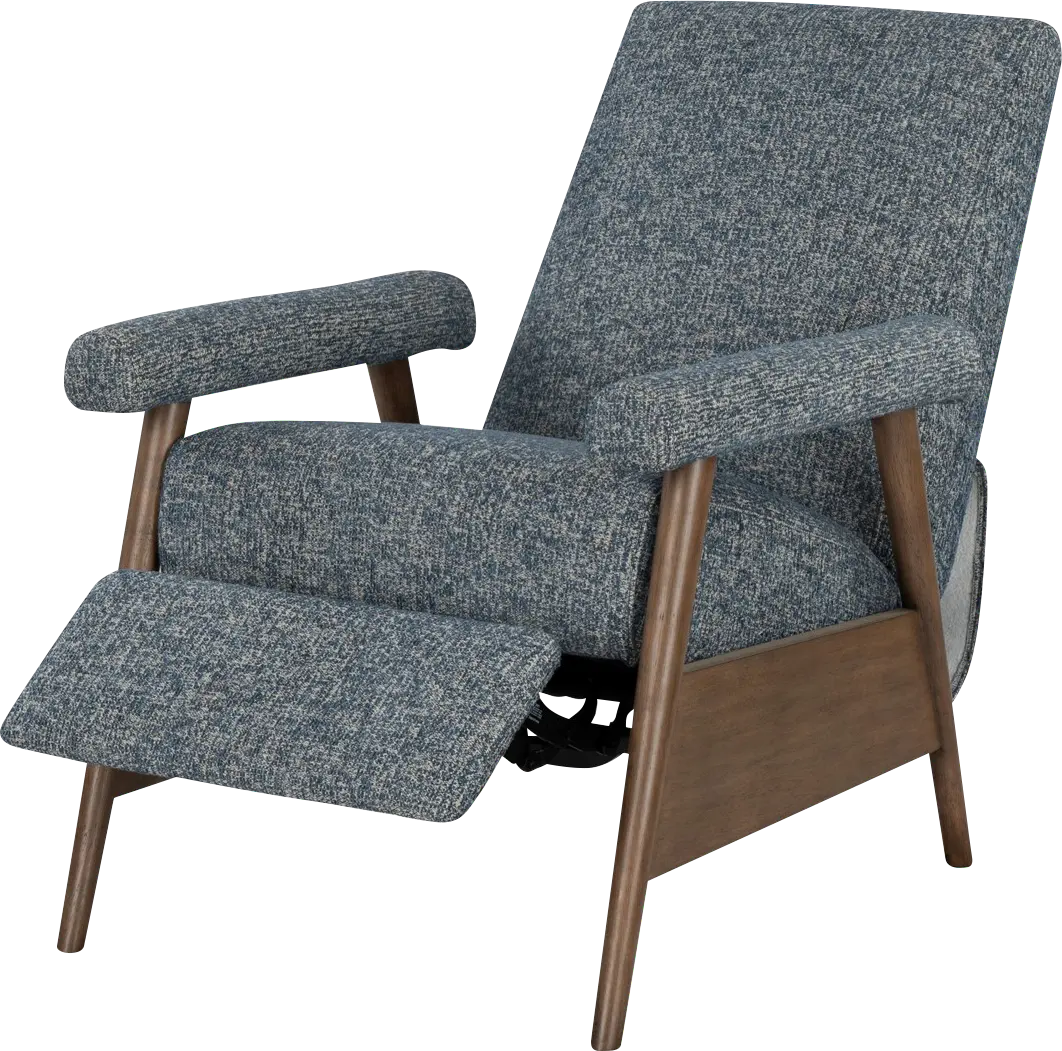 Norman Navy Push Back Recliner