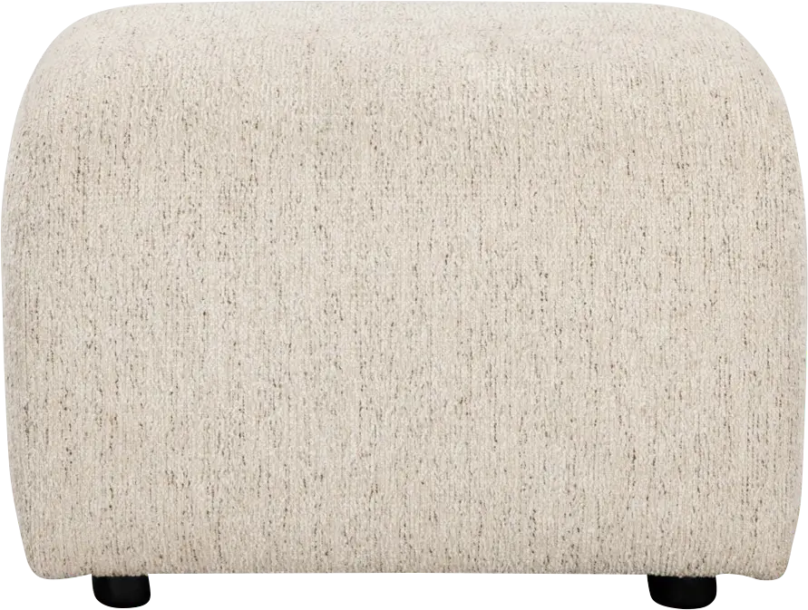 Edwards Beige Accent Ottoman