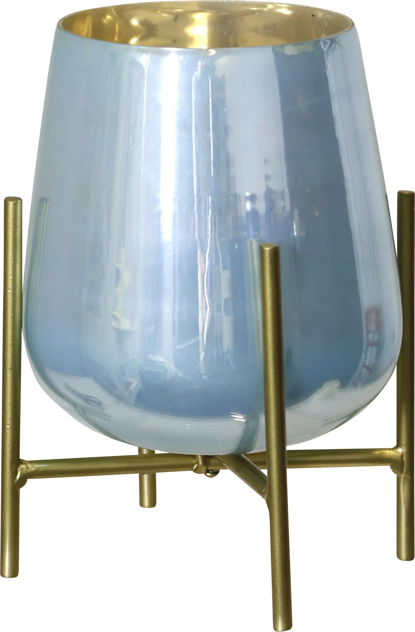 Aillin Blue Candle Holder - Image 1