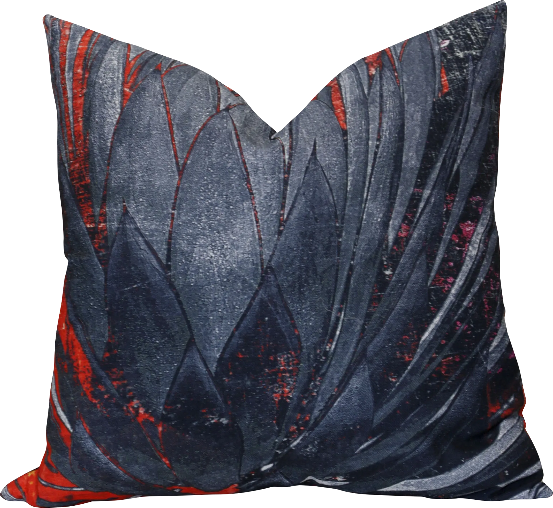 Bristly Dark Blue Accent Pillow - Image 1