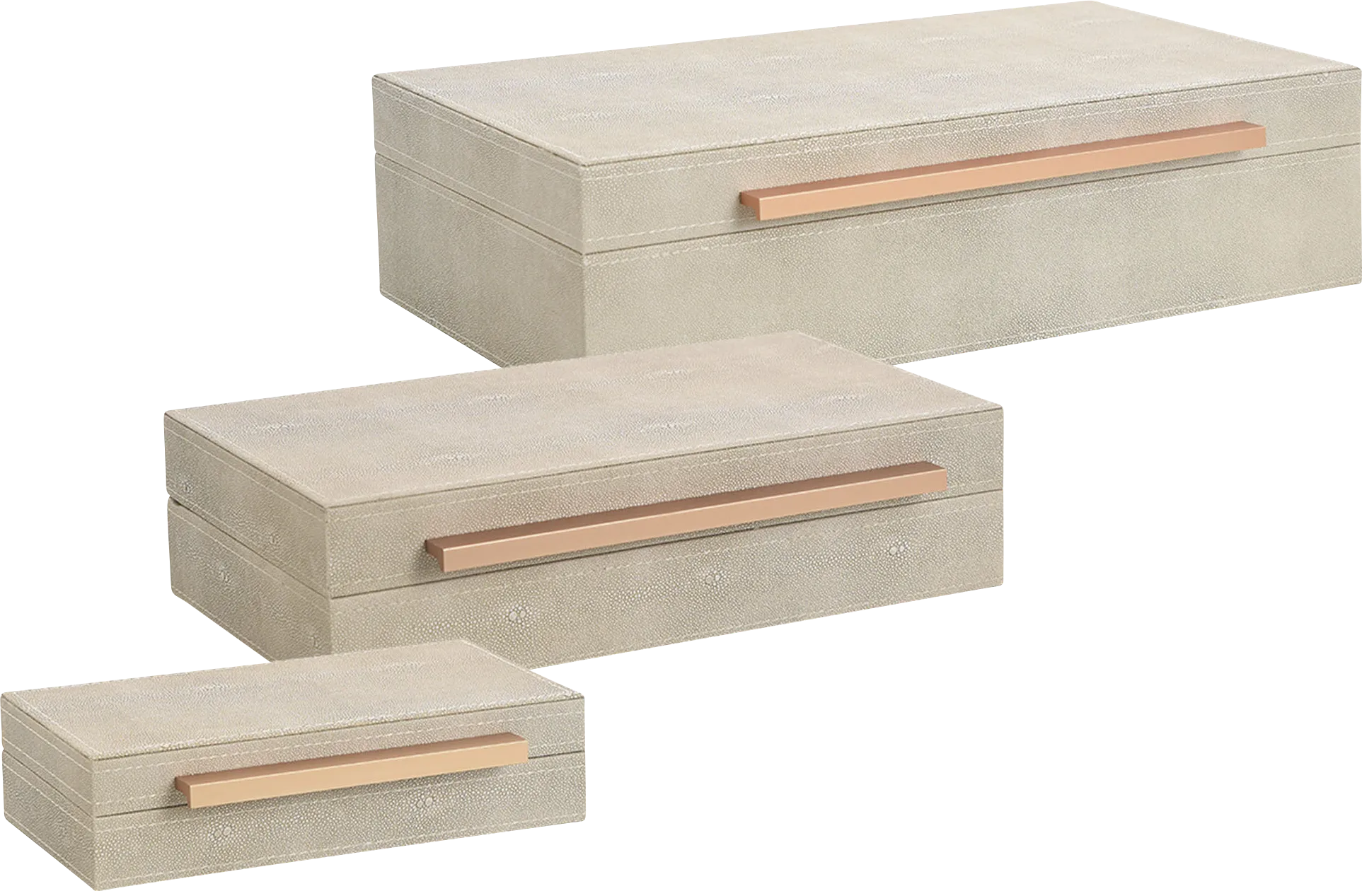 Fazari Taupe Decorative Box, Set of 2 - Thumbnail - Image 1