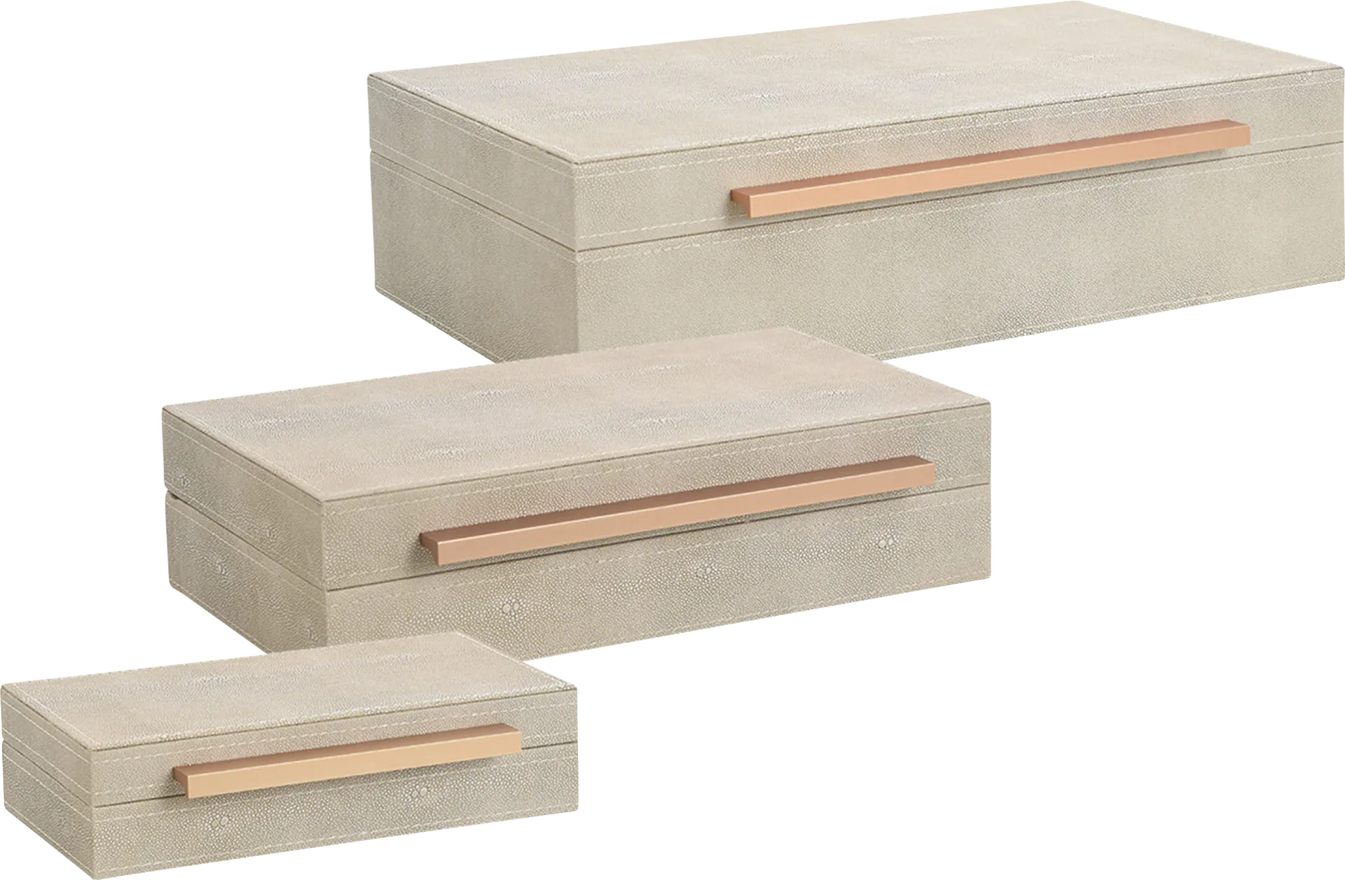 Fazari Taupe Decorative Box, Set of 2 - Image 1