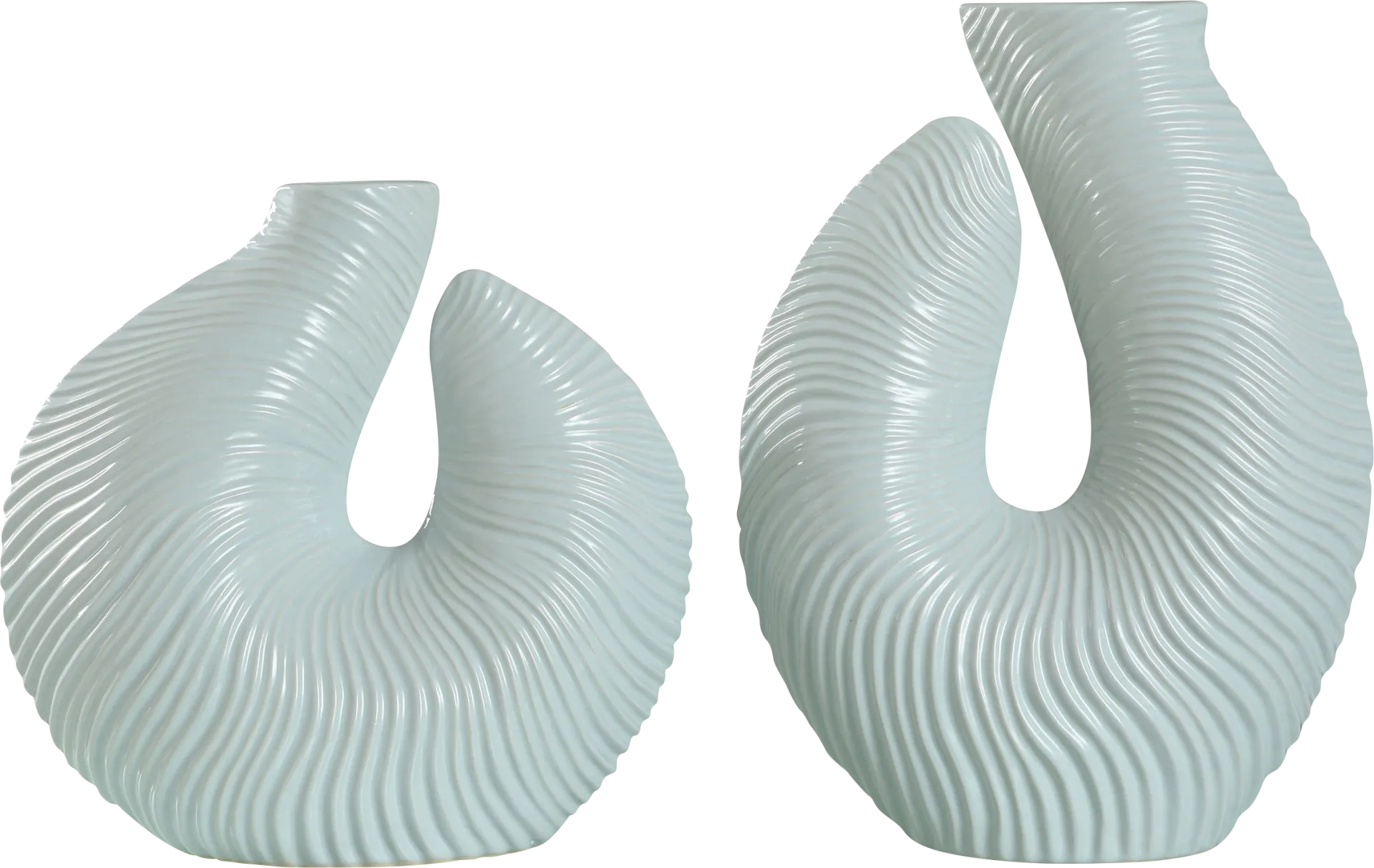 Amita Light Blue Vase, Set of 2 - Image 1