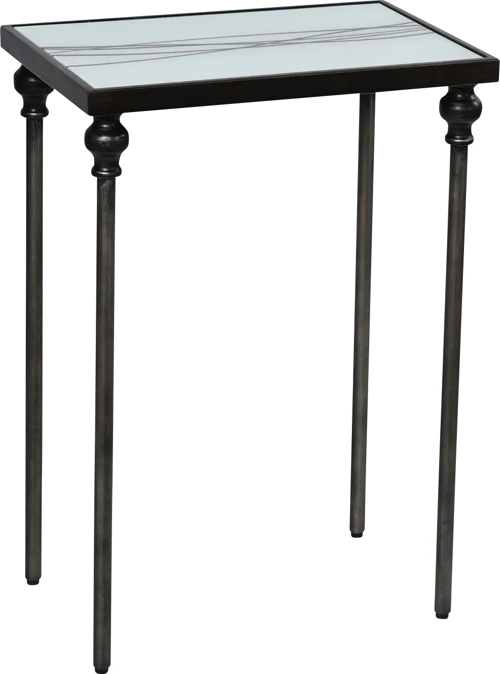 Ahsra White Accent Table