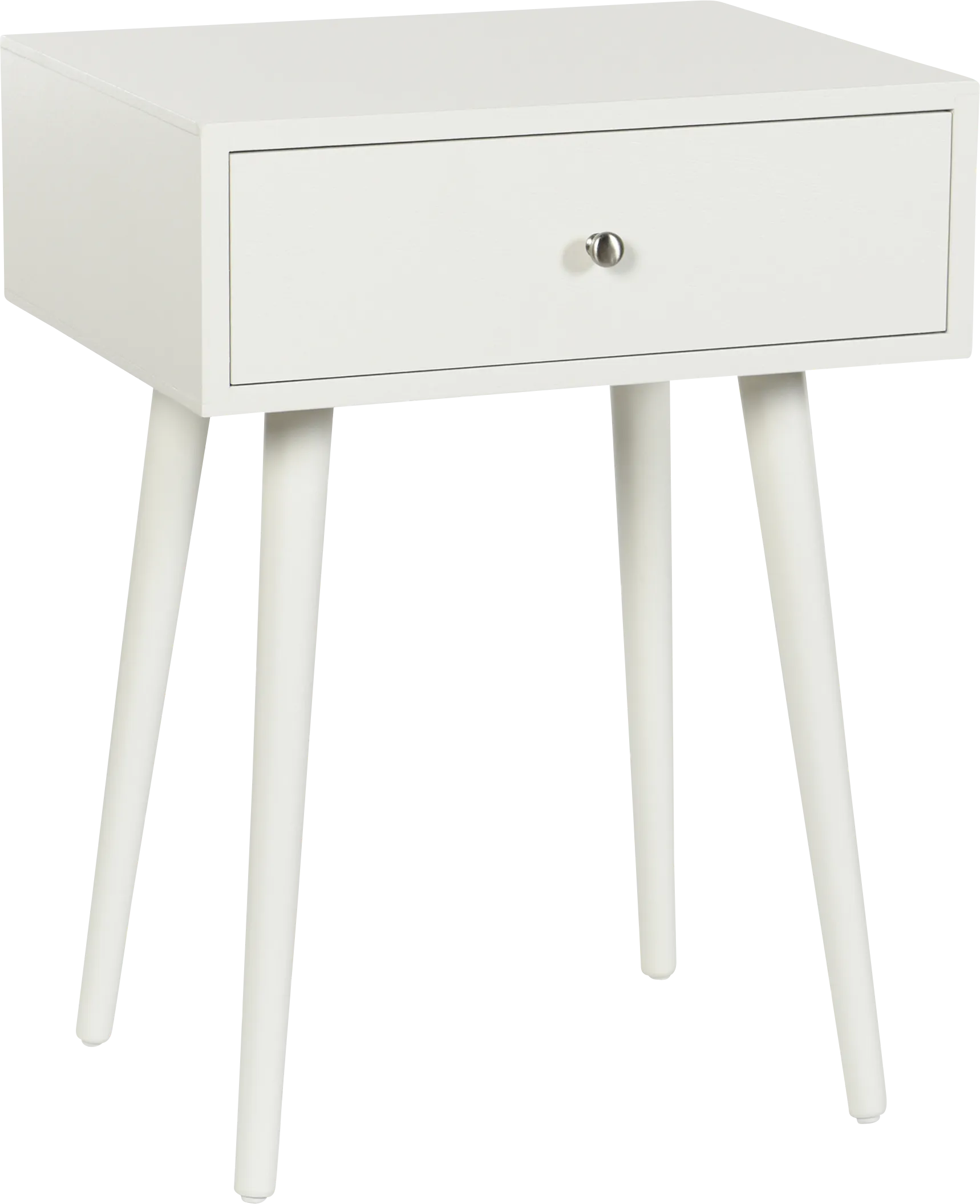 Aslam White End Table - Thumbnail - Image 1