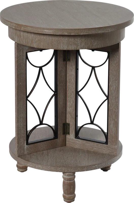 Idriz Brown Accent Table