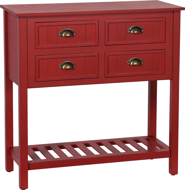 Cerra Red Console Table