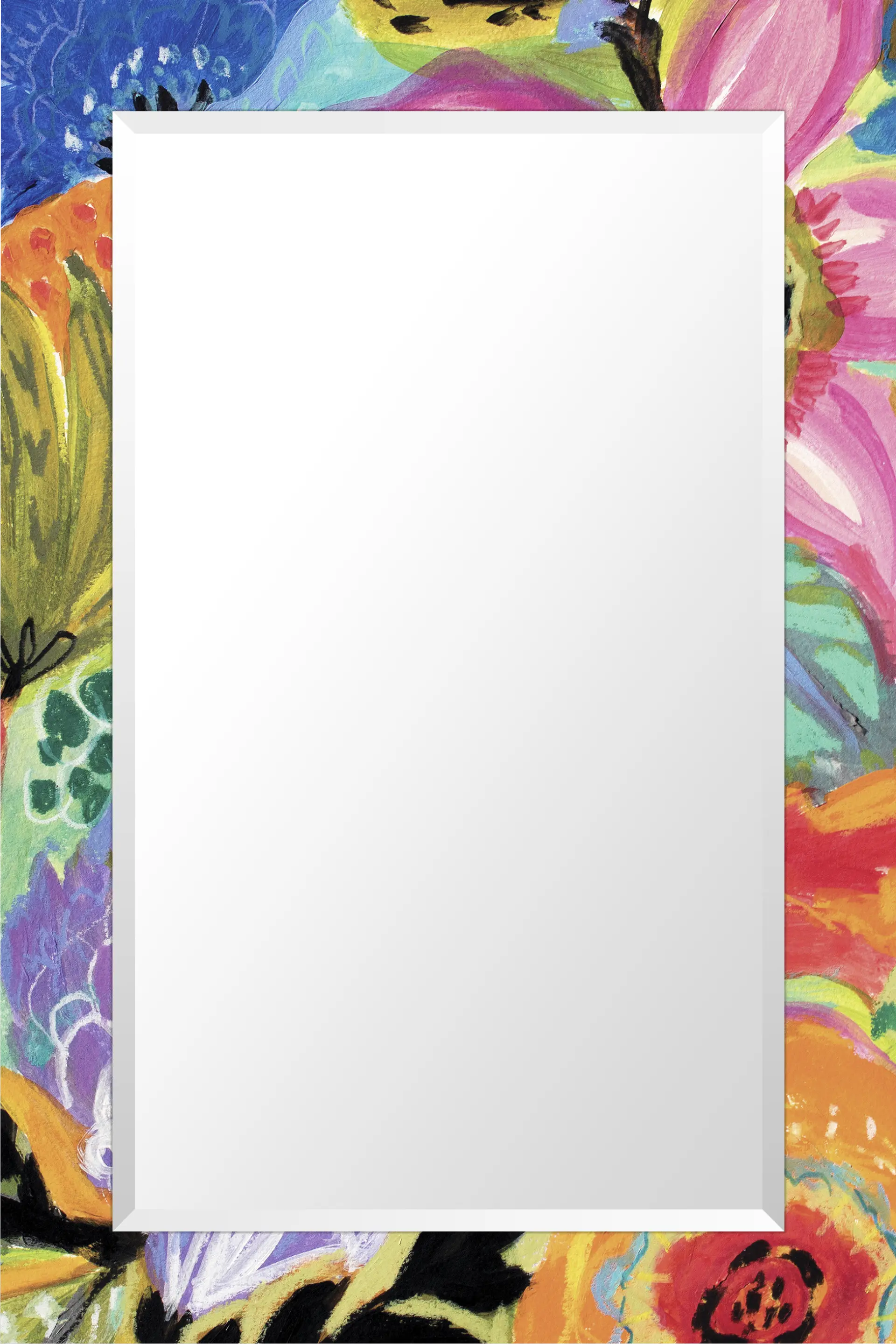 Hanging Garden Art Glass Wall Mirror