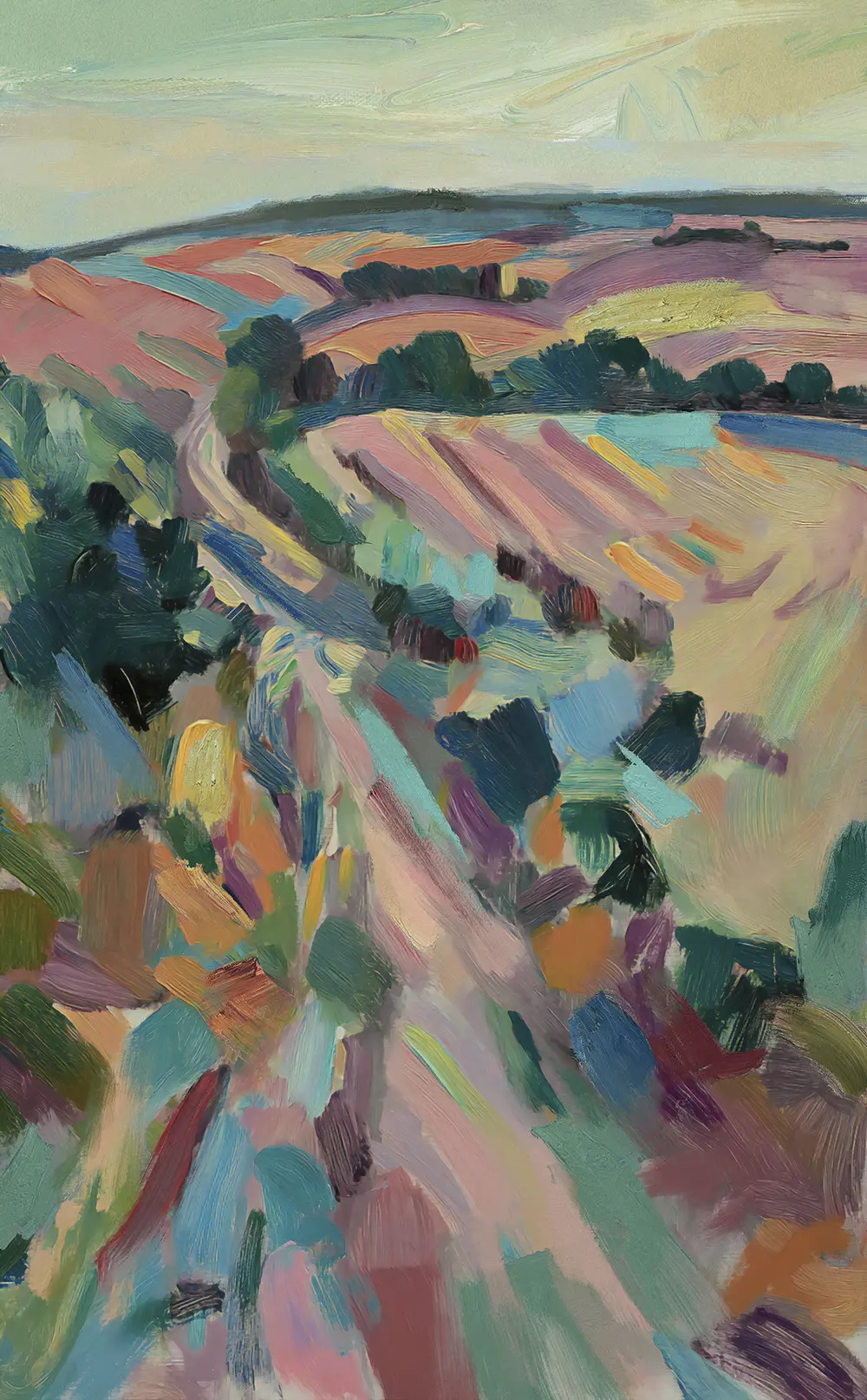 Colorful Rural Hills I Wall Art