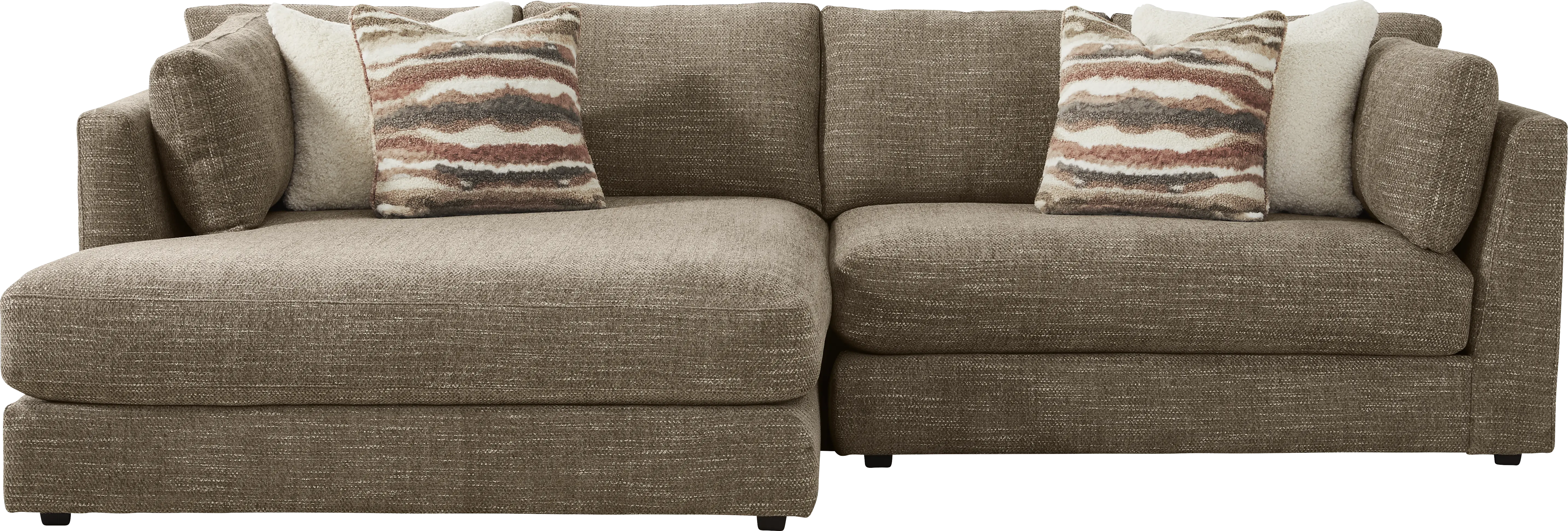 Sadie Falls Mink 2 Pc Sectional - Thumbnail - Image 1