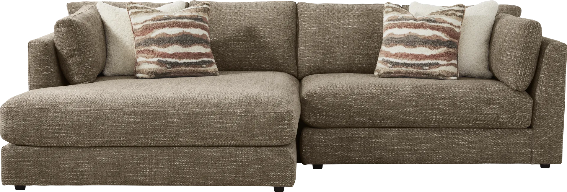 Sadie Falls Mink 2 Pc Sectional - Image 1