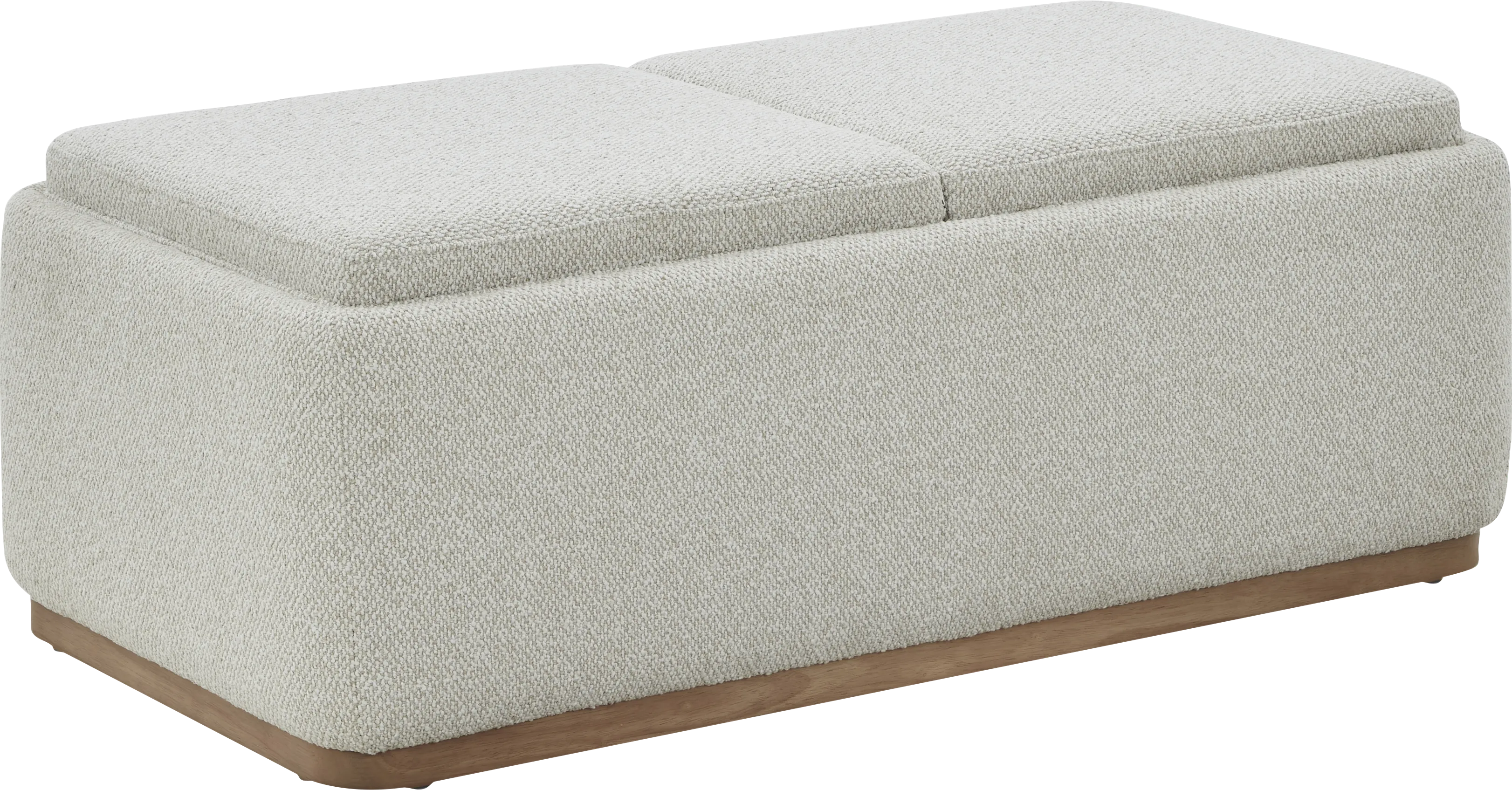Monroe White Storage Bench - Image 1