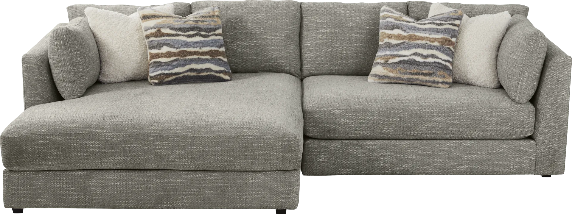 Sadie Falls Dove Gray 2 Pc Sectional - Image 2