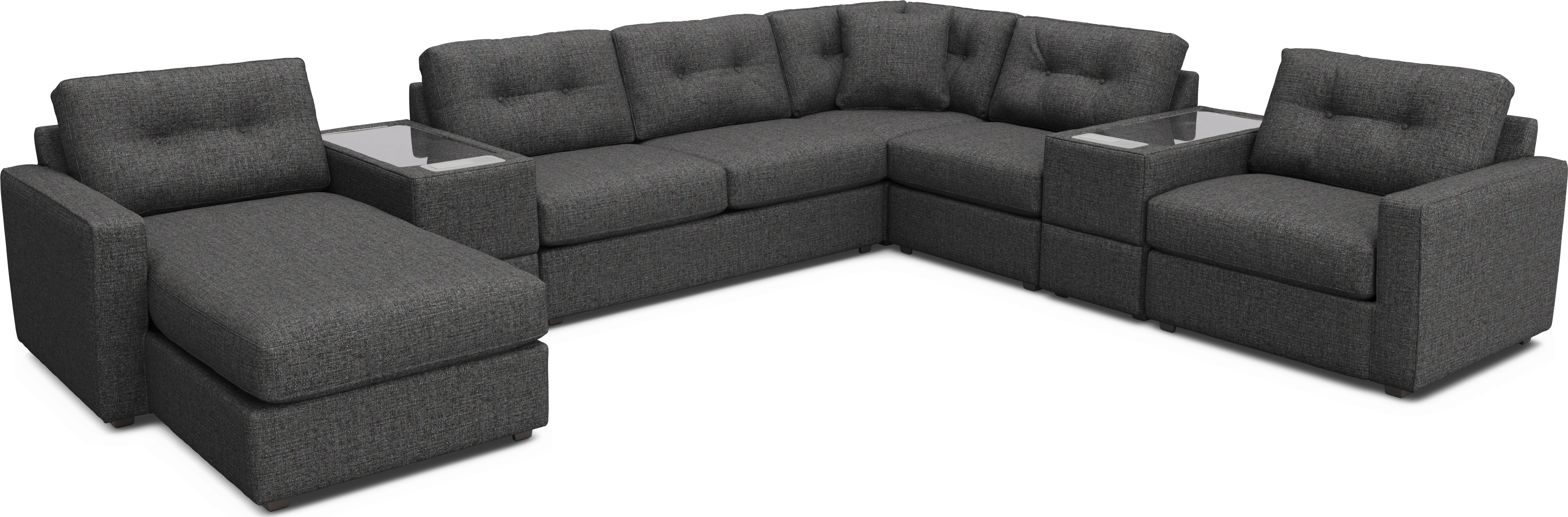 Granite 7 Pc ModularOne Sleeper with Media Consoles - Thumbnail - Image 1