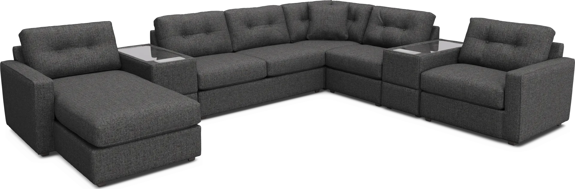 Granite 7 Pc ModularOne Sleeper with Media Consoles - Image 1