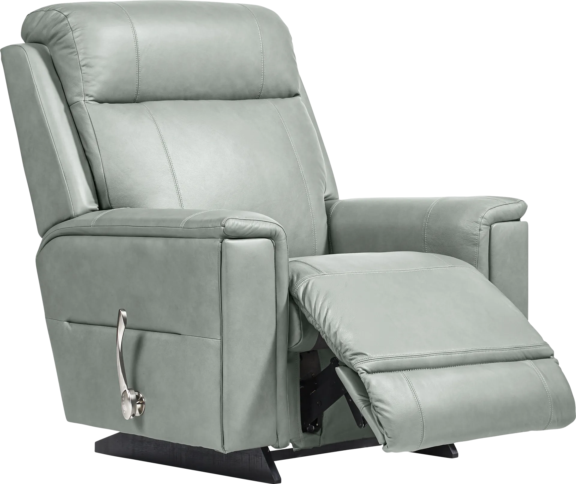 The Shaq II Blue Leather Rocker Recliner - Image 1
