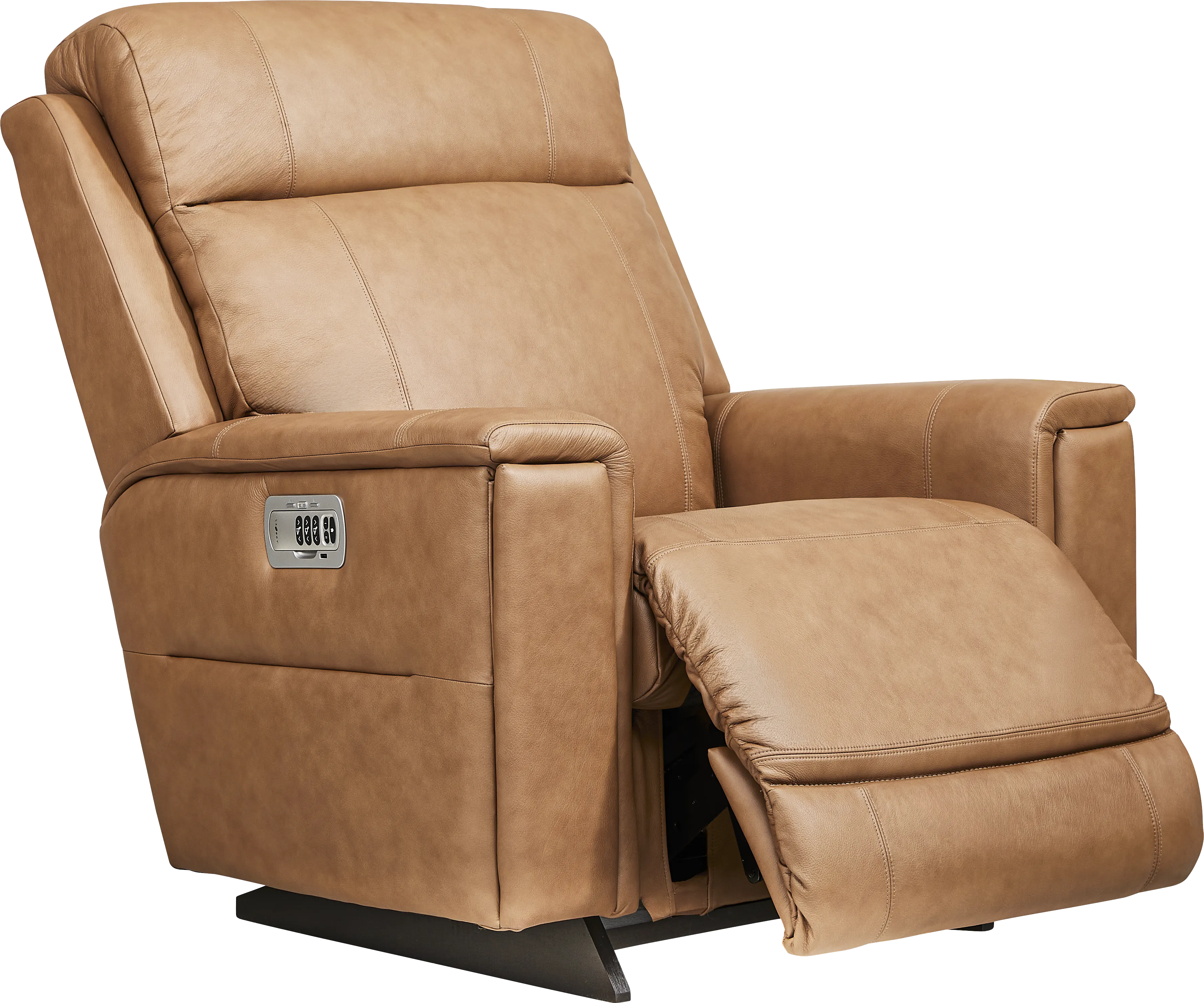 The Shaq II Brown Leather Dual Power Recliner - Thumbnail - Image 1