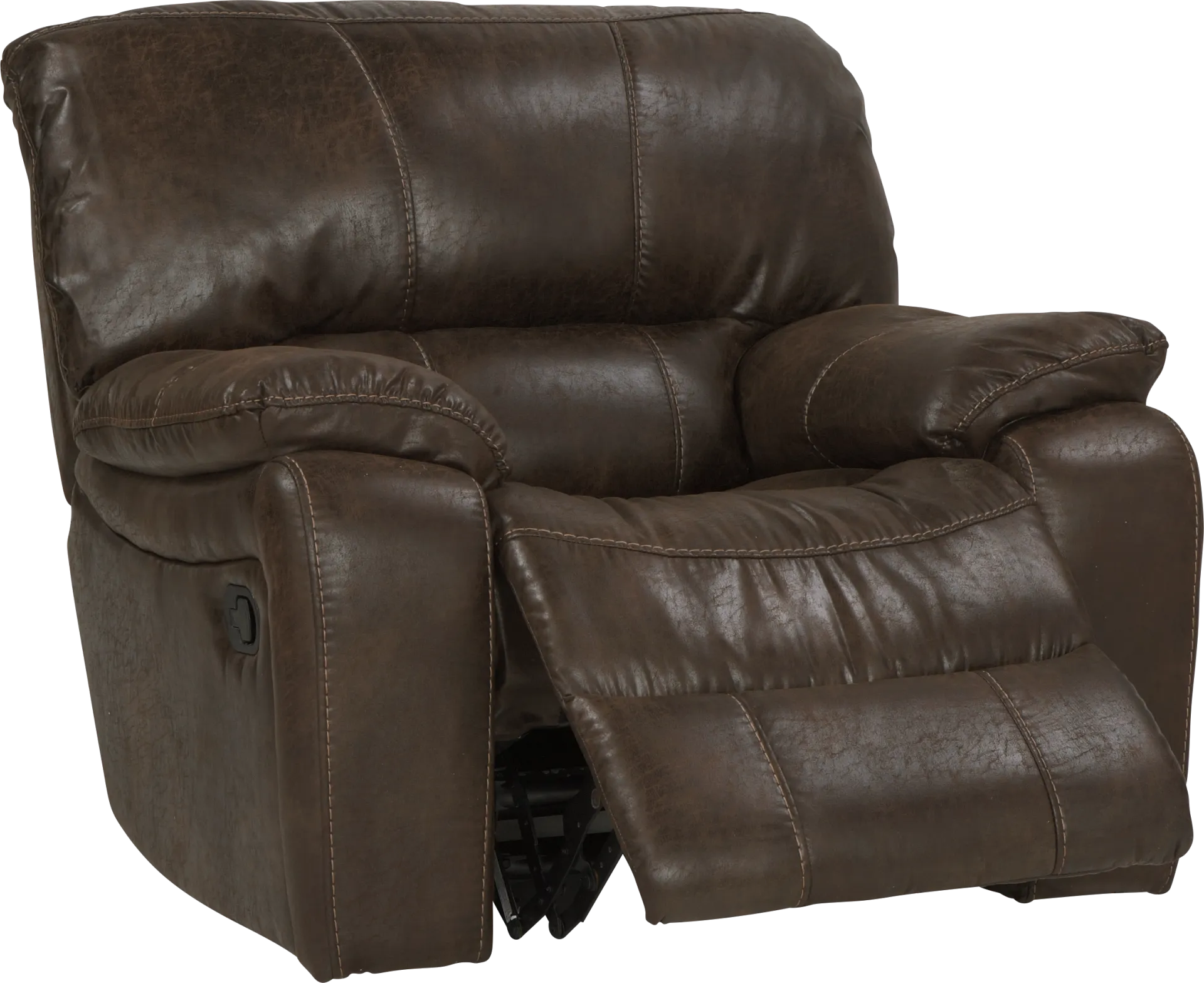 Cindy Crawford Home Alpen Ridge Brown Glider Recliner - Image 1