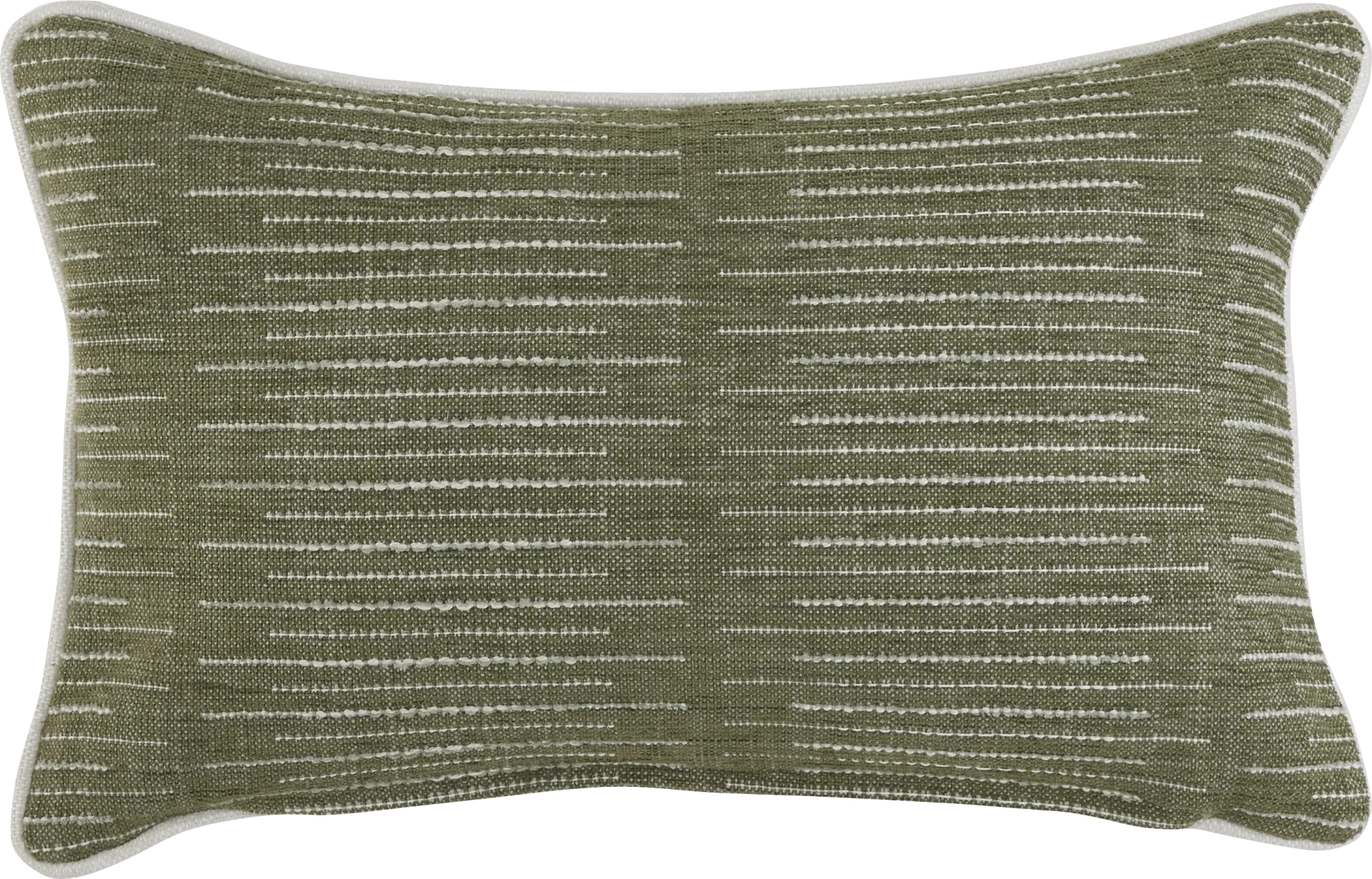 Shadbolt Fatigue Green Indoor/Outdoor Kidney Pillow - Image 1