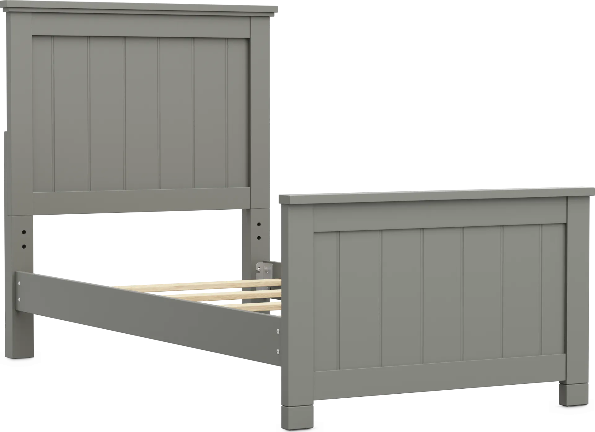 Kids Cottage Colors 2.0 Gray Twin Panel Bed - Image 1