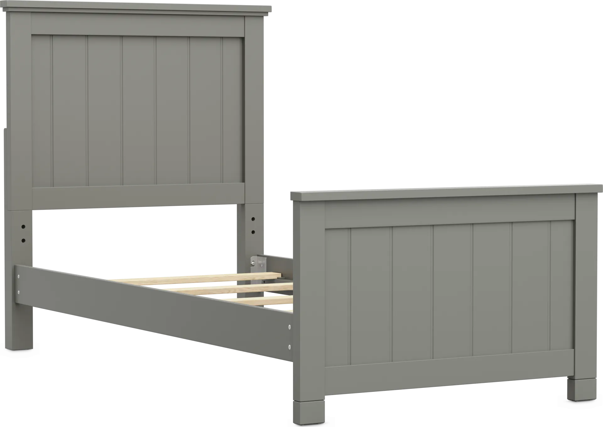 Kids Cottage Colors 2.0 Gray Twin XL Panel Bed - Image 1