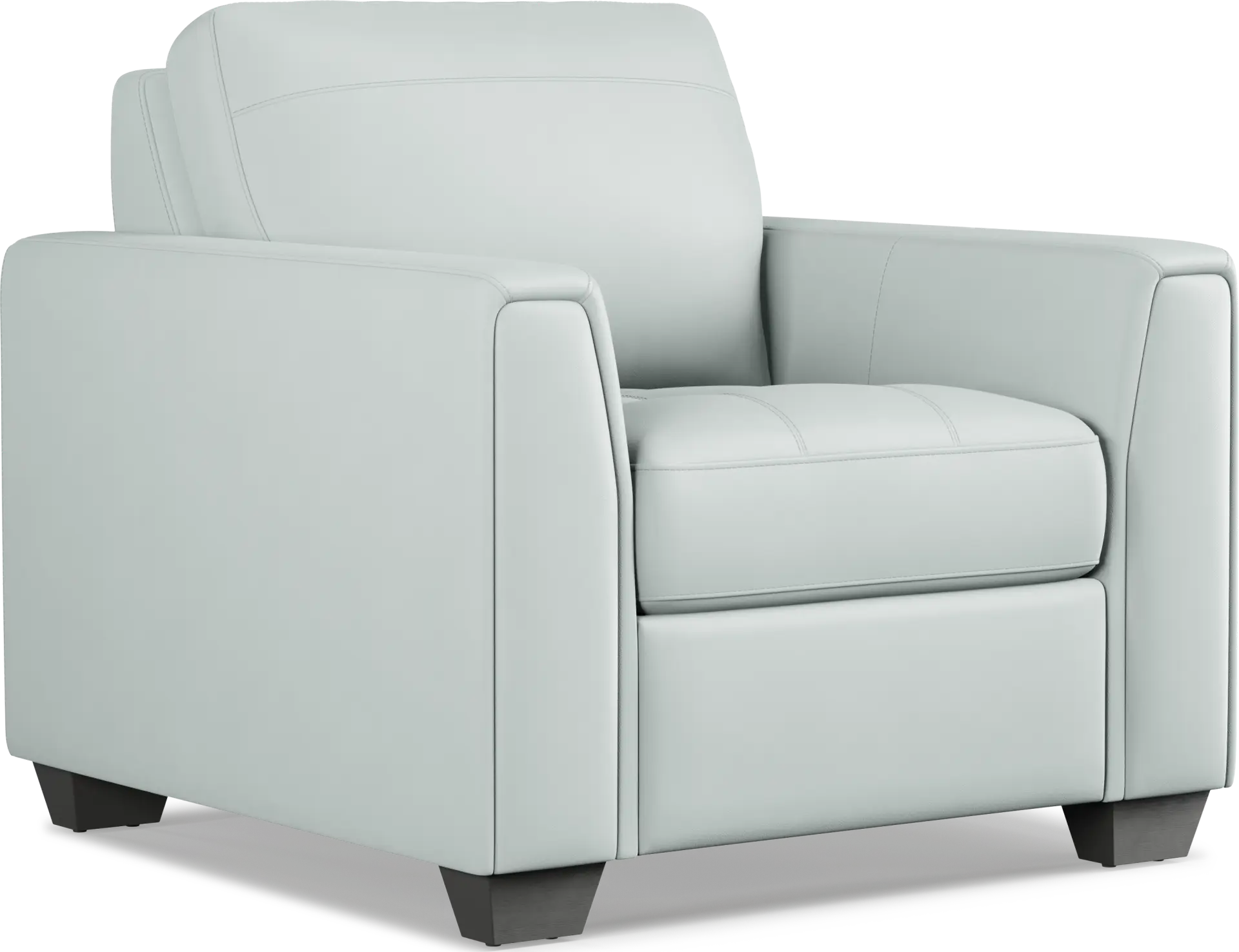 Kelly Aqua Leather Chair