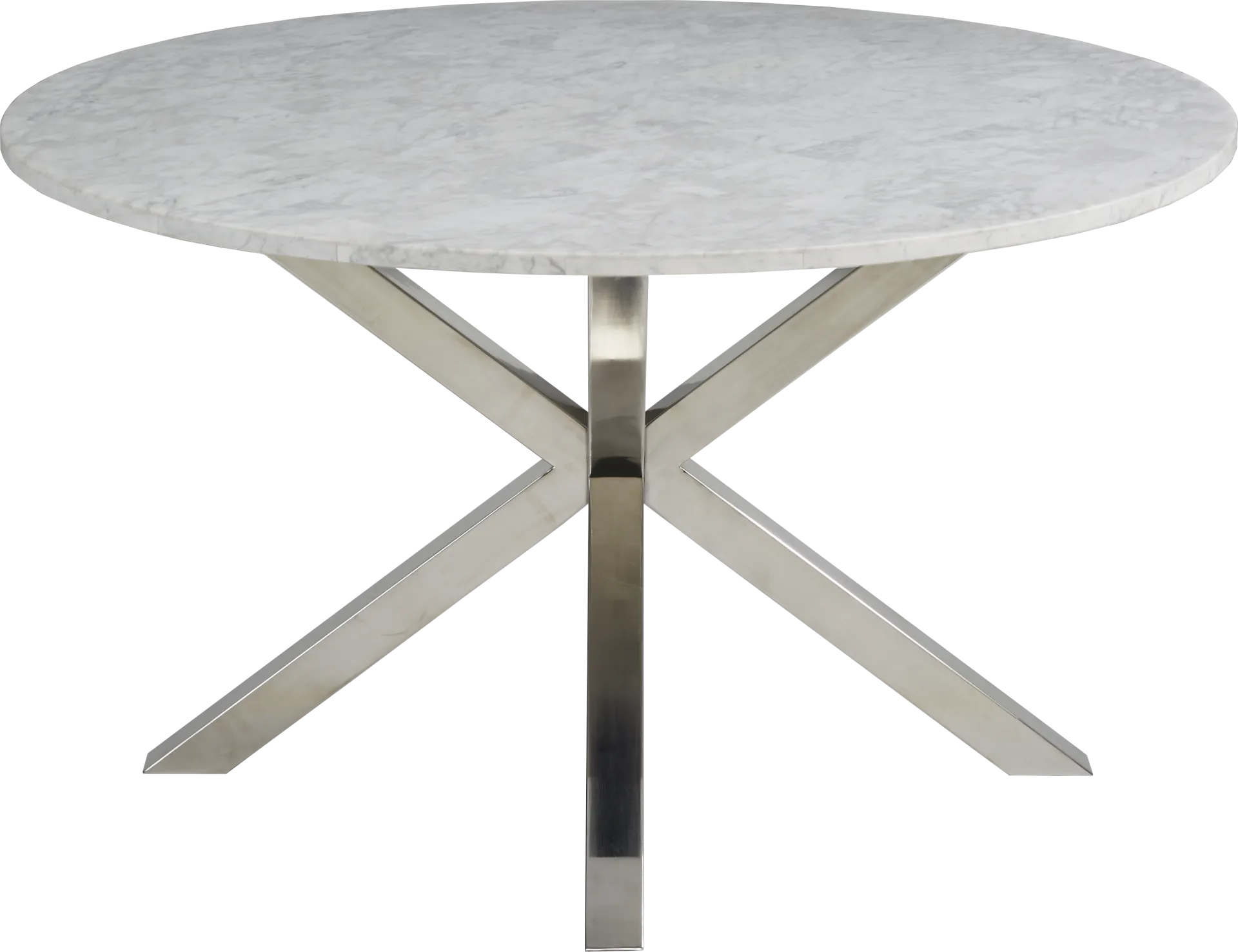 Linton Park Silver 5 Pc Round Marble Dining Set with Charcoal Chairs - Image 2