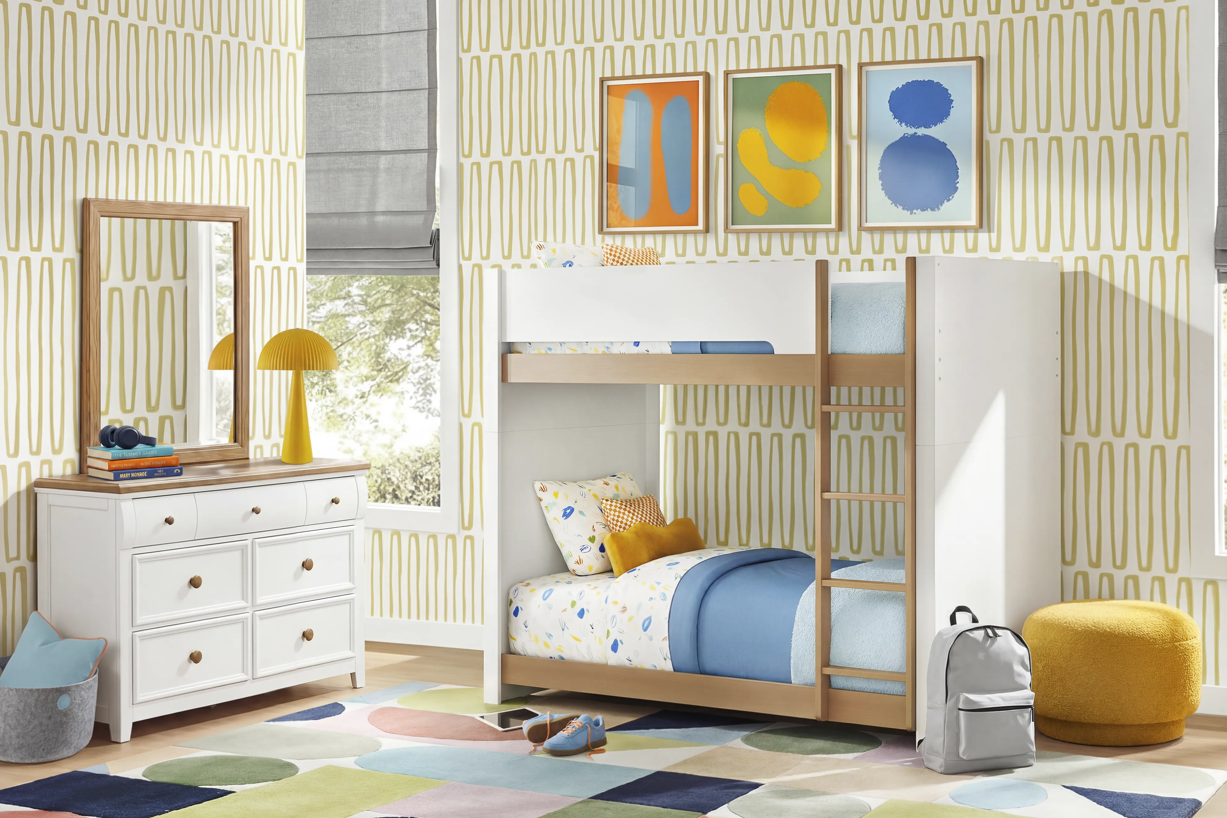 Kids Mikka White Full/Full Convertible Bunk Bed - Thumbnail - Image 2