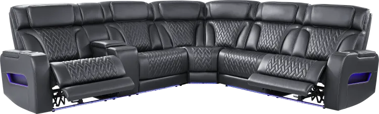 3 pc left console power sectional