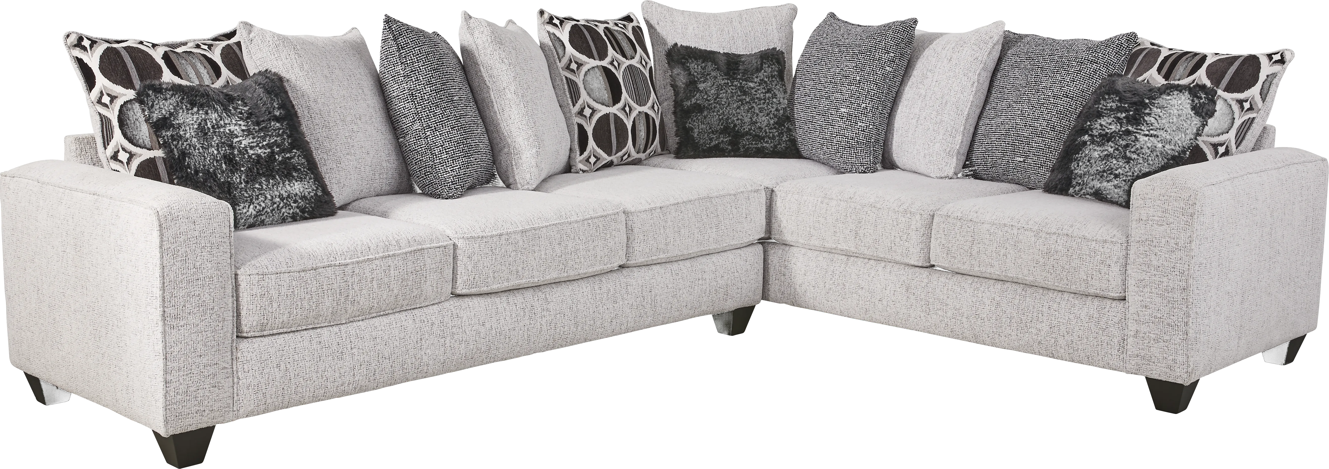 Benton Place Gray 5 Pc Sectional Living Room - Thumbnail - Image 2