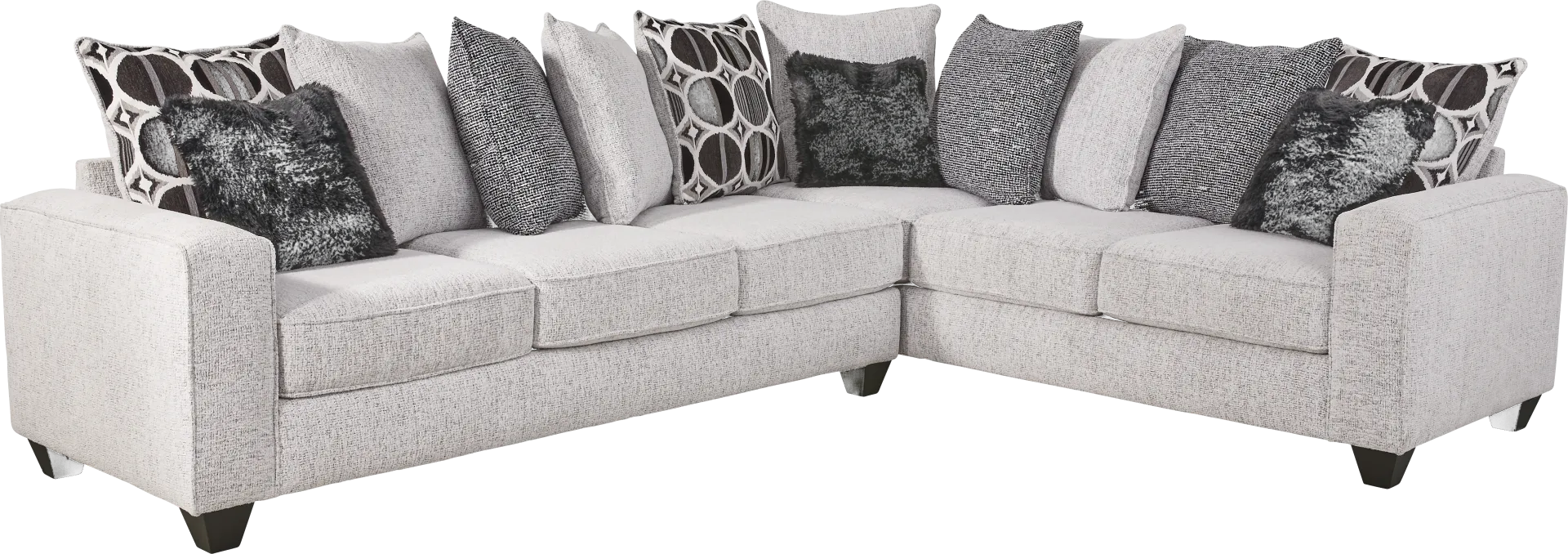 Benton Place Gray 5 Pc Sectional Living Room - Image 2
