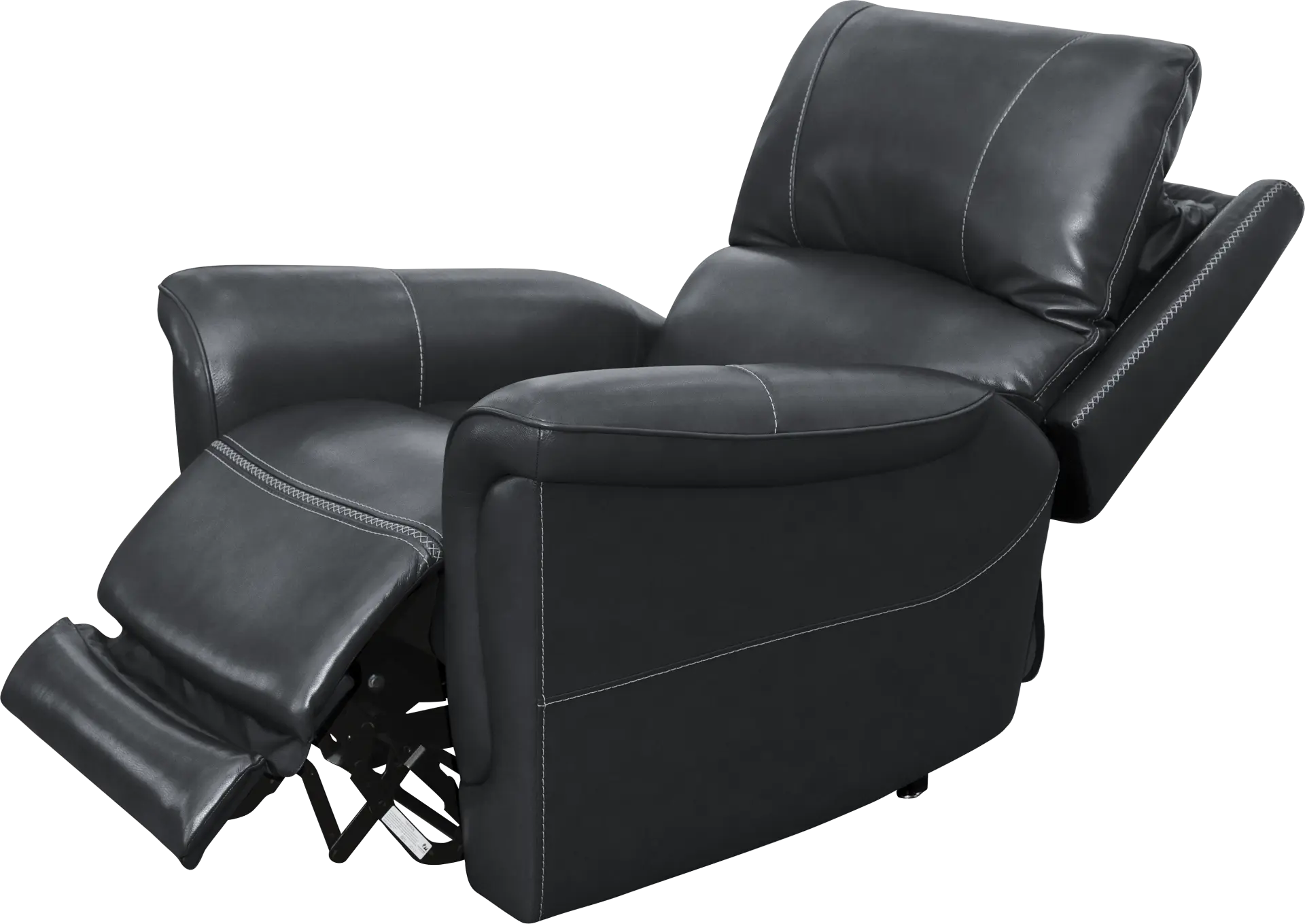 Castmore Black Triple Power Leather Recliner