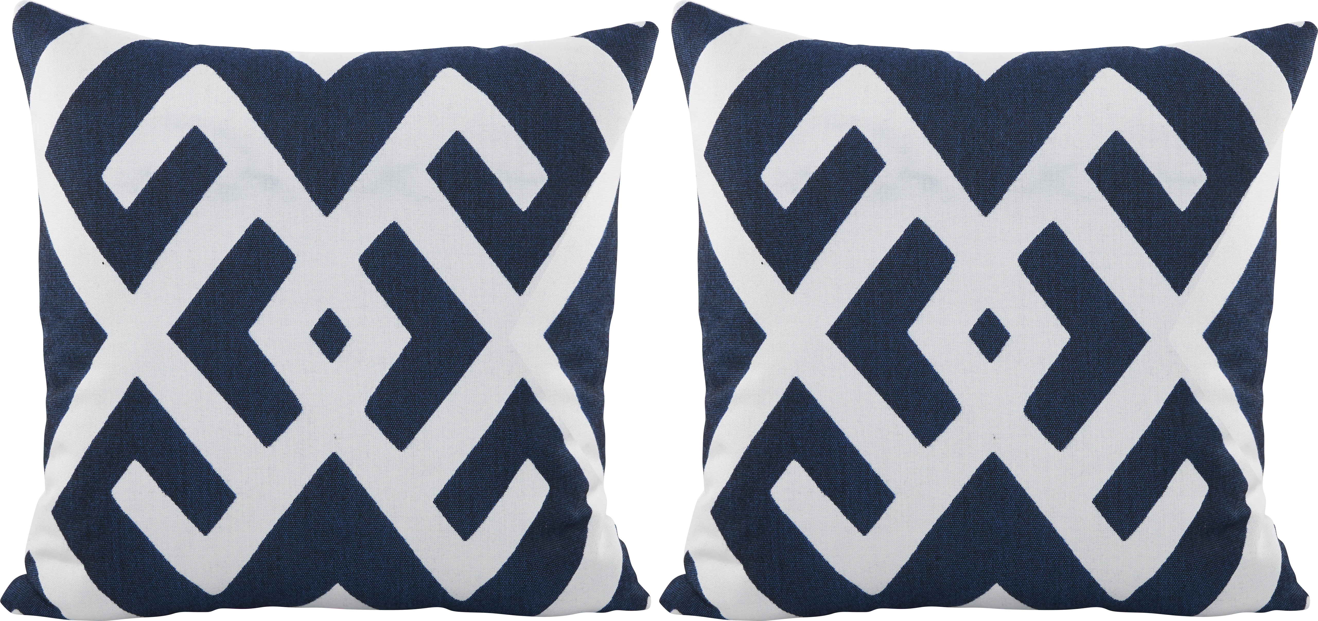 Sassandra Navy Indoor/Outdoor Accent Pillow, Set of Two - Thumbnail - Image 1