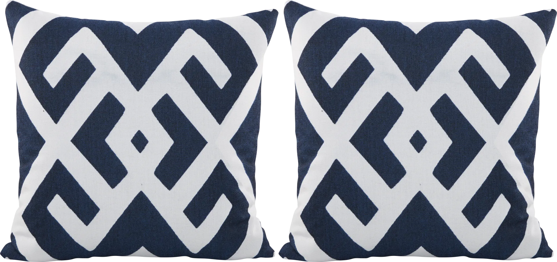 Sassandra Navy Indoor/Outdoor Accent Pillow, Set of Two - Image 1