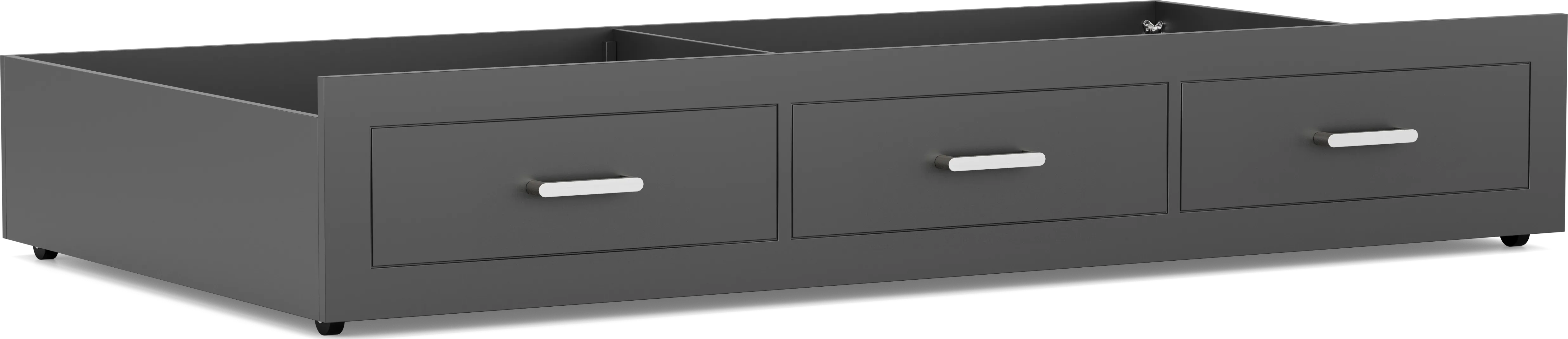 Kids Modern Colors Iron Ore Twin Storage Trundle - Thumbnail - Image 1