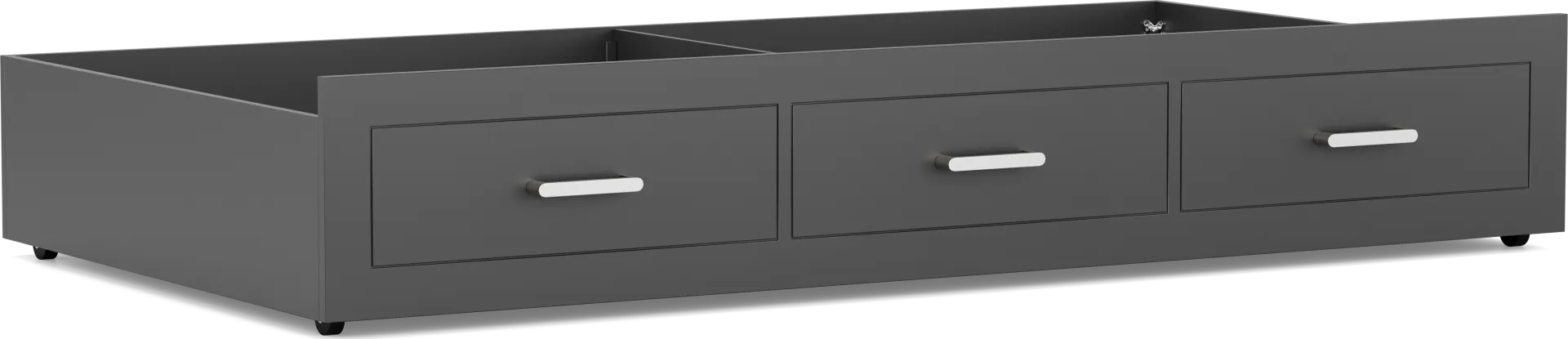 Kids Modern Colors Iron Ore Twin Storage Trundle - Image 1