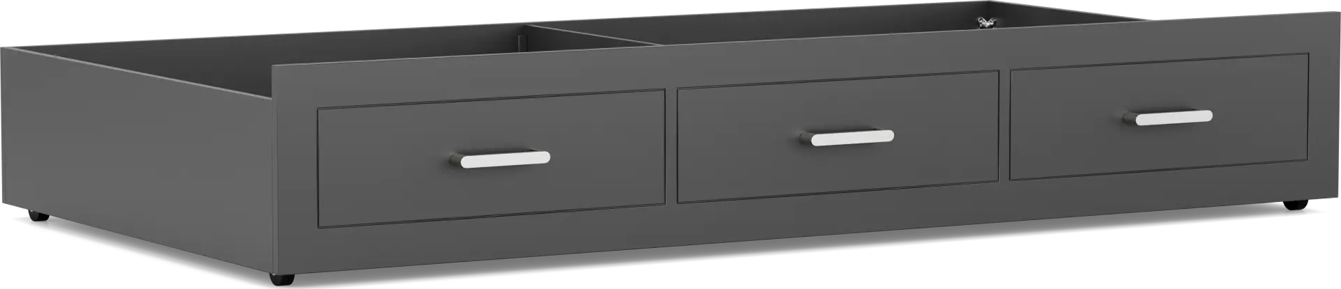 Kids Modern Colors Iron Ore Twin Storage Trundle