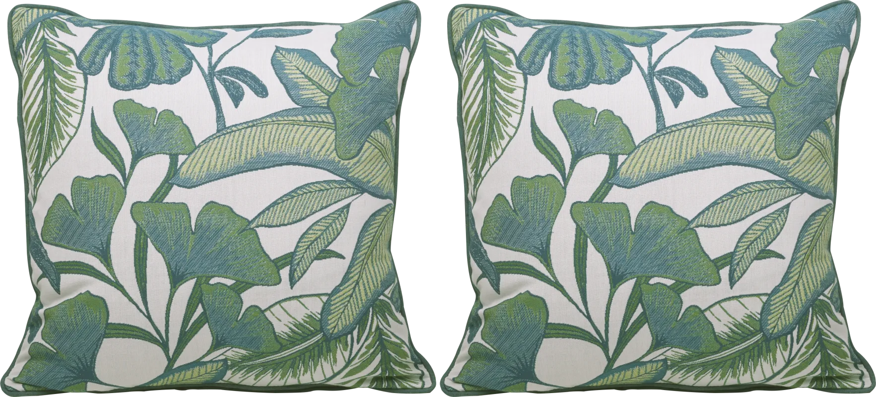Lavish Palm Green Indoor/Outdoor Accent Pillow, Set of Two