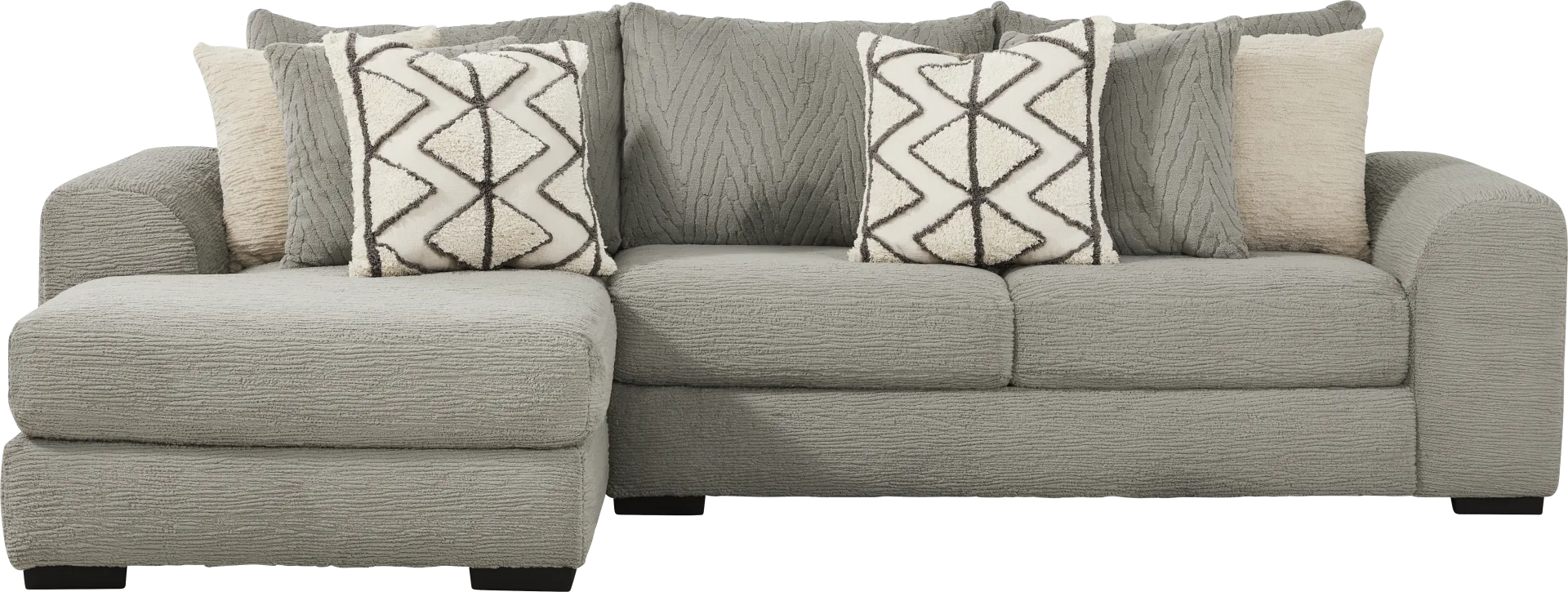 Diego 2 Pc Gray Sectional - Image 1