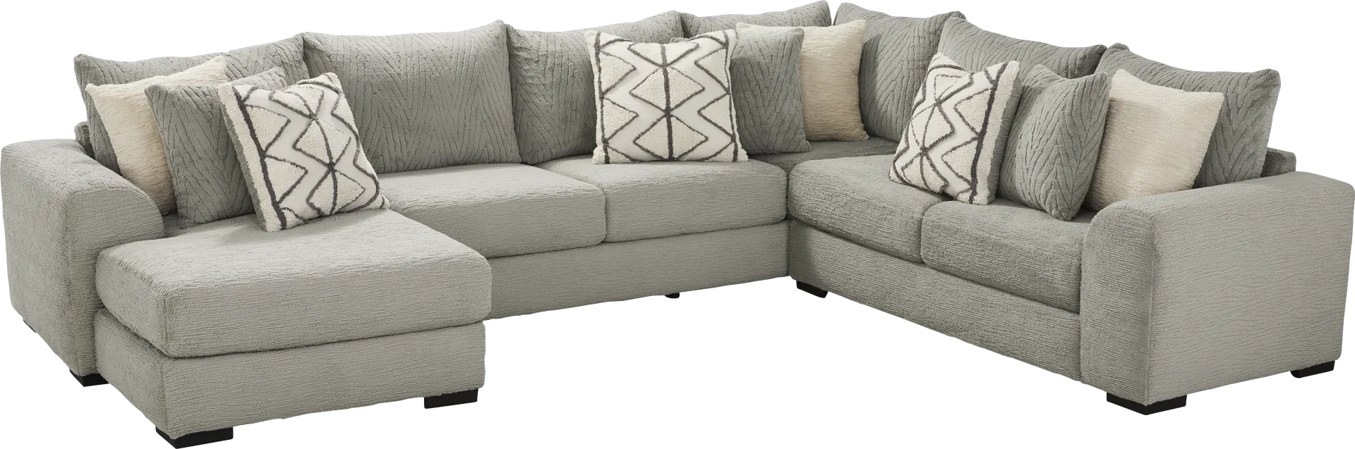 Diego 3 Pc Gray Sectional - Image 1